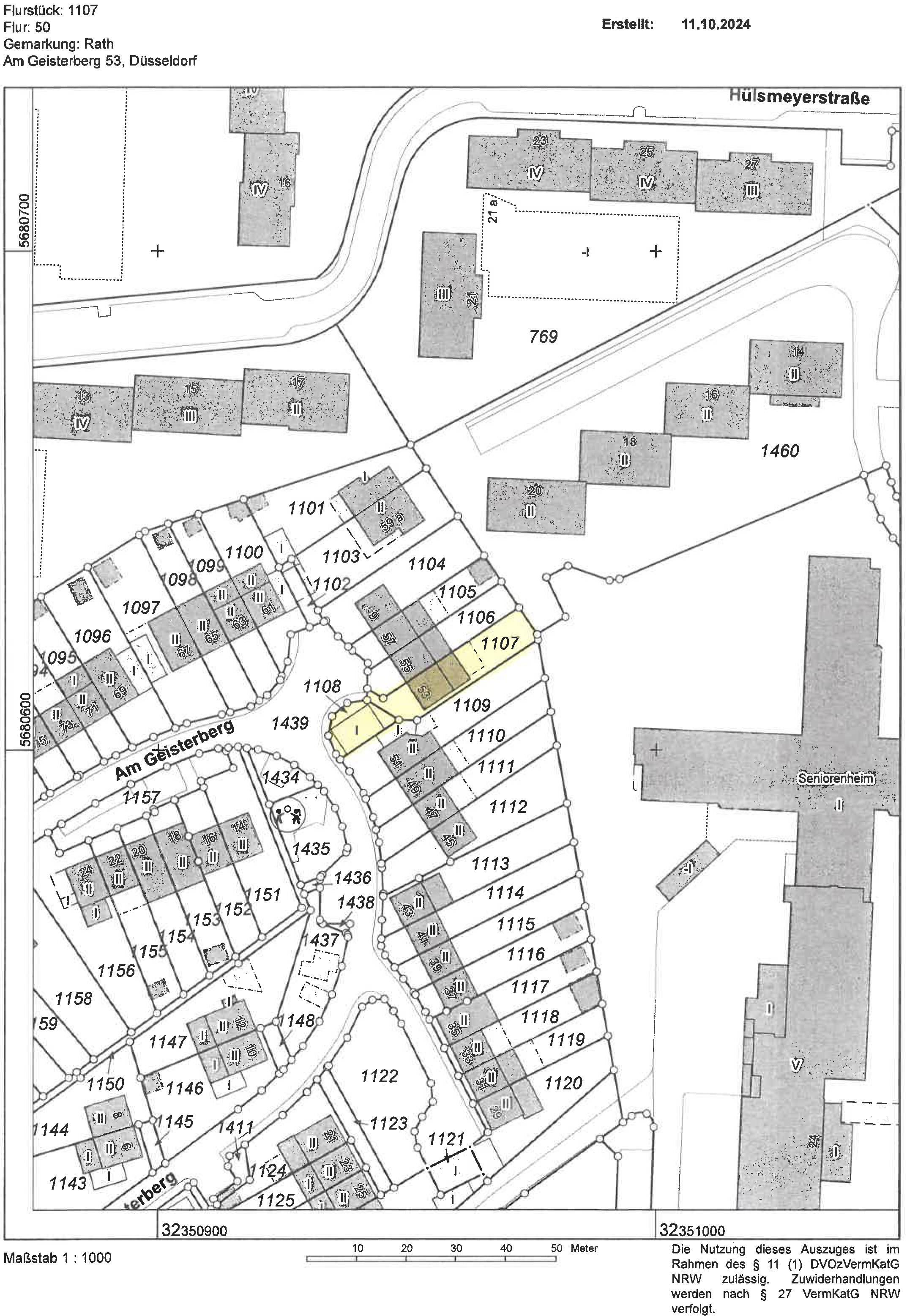 Einfamilienhaus, Garage (Anteil) in Am Geisterberg 53, 40629 Düsseldorf, Ludenberg - Bild 2
