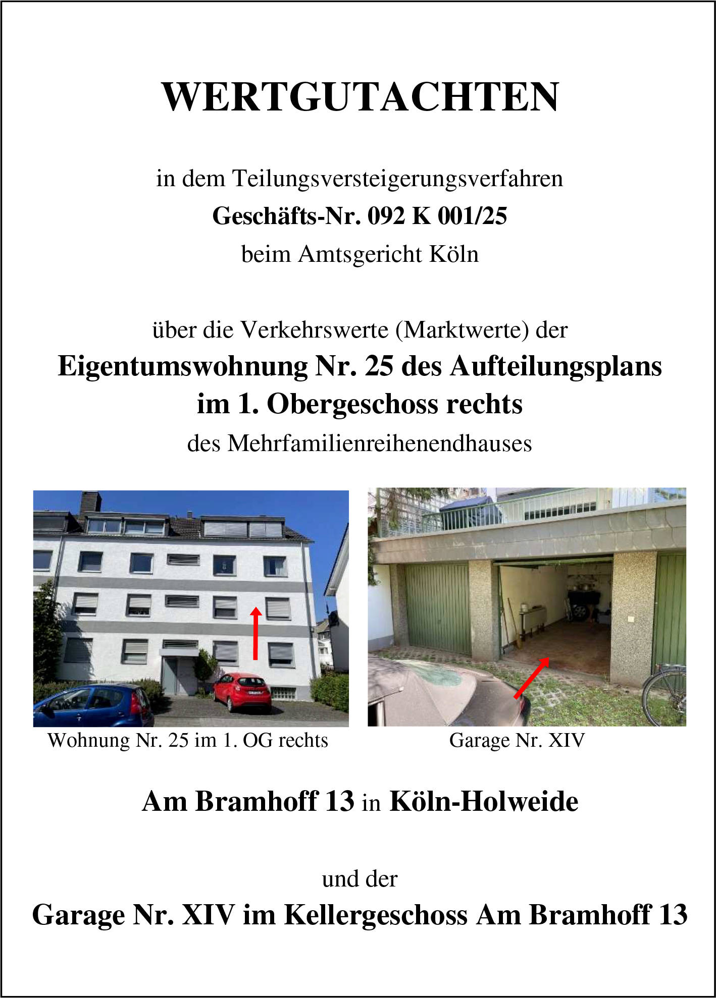 Garage, Eigentumswohnung (1 bis 2 Zimmer) in Am Bramhoff 13, 51067 Köln, Holweide - Bild 2