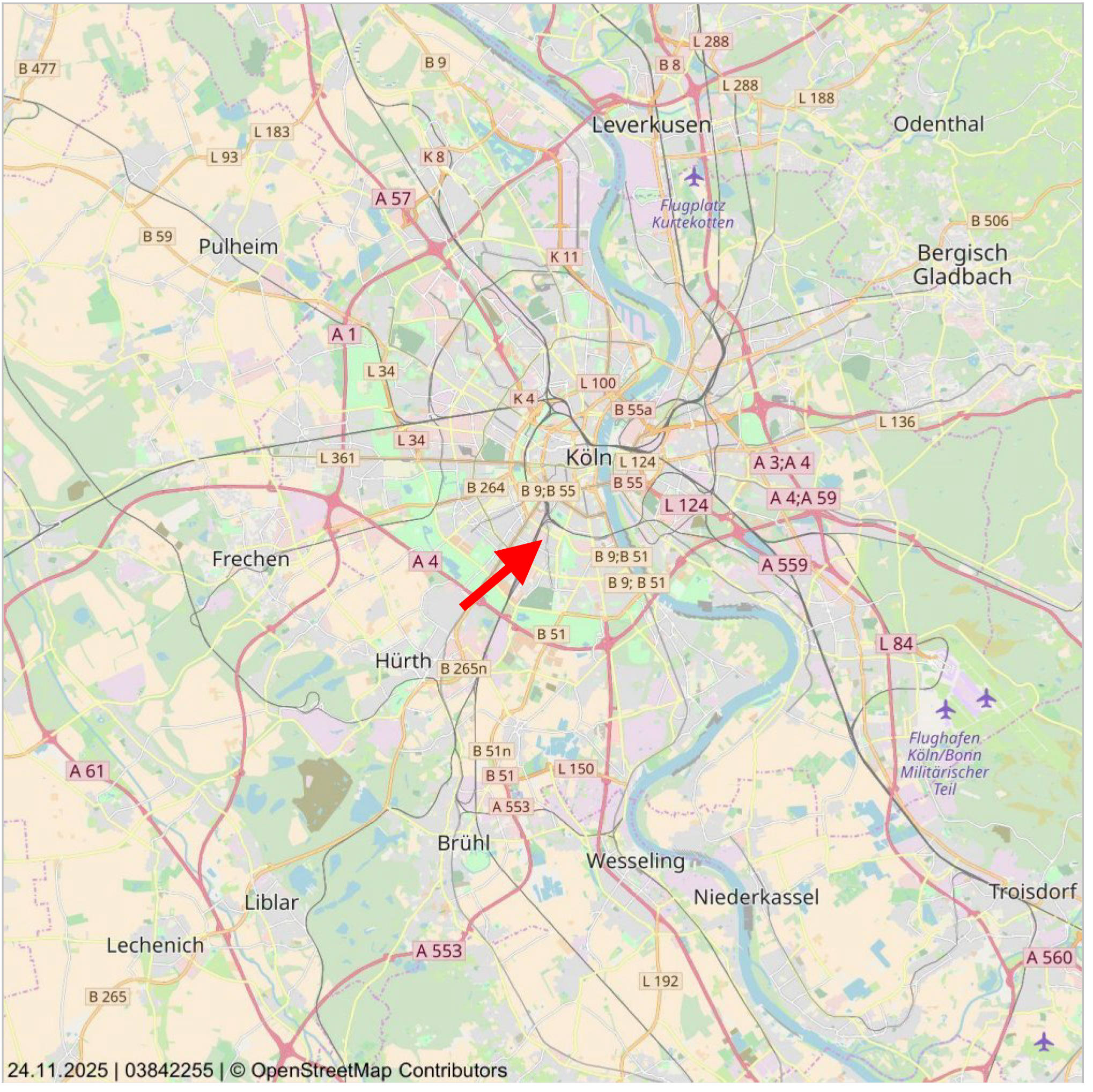 nordrheinwestpfalen 0092 K 0033/2025 Kröver Str. 10-20, 50969 Köln, Zollstock 15