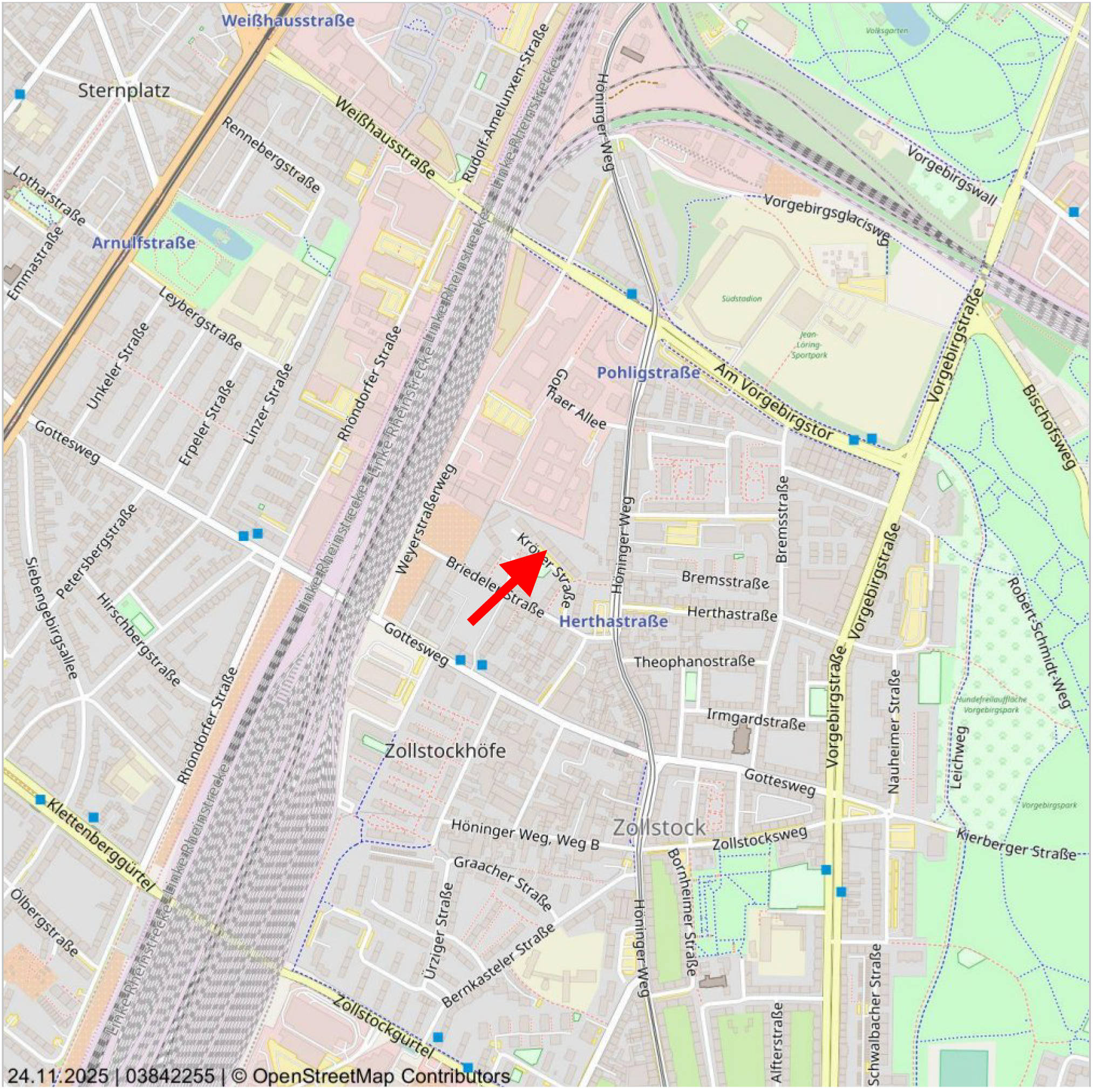 nordrheinwestpfalen 0092 K 0033/2025 Kröver Str. 10-20, 50969 Köln, Zollstock 13