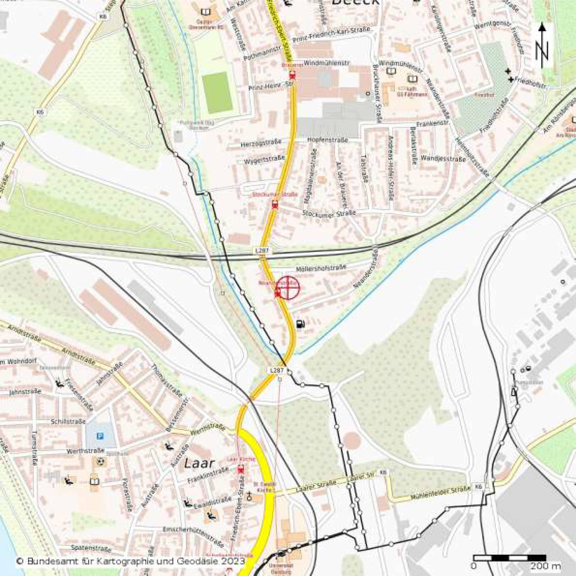 nordrheinwestpfalen 0106K0065-2022 Friedrich-Ebert-Straße 196, 198, 200 (hier Nr. 200), 47139 Duisburg, Beeck 19