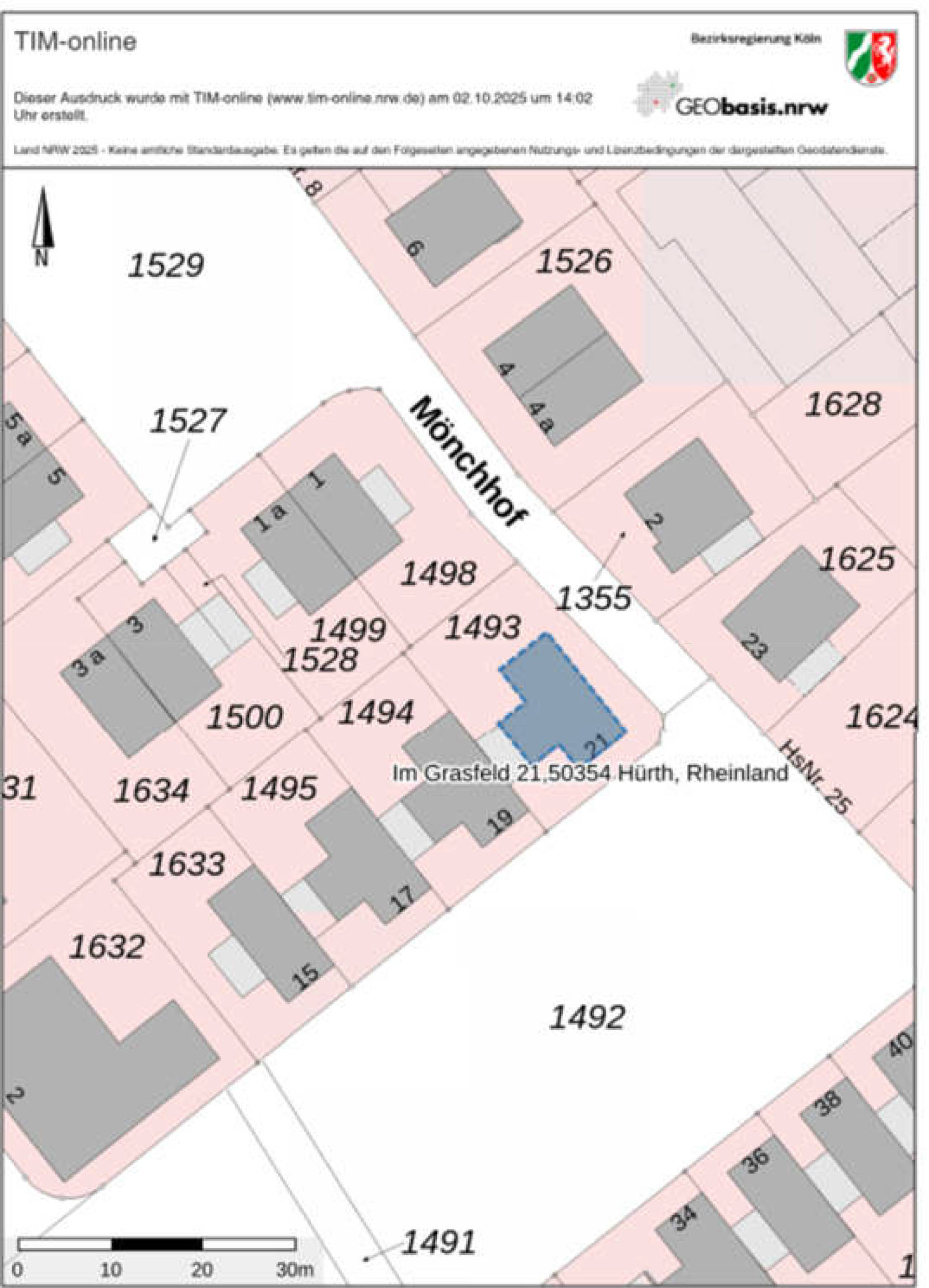 nordrheinwestpfalen 0141 K 0022/2025 Im Grasfeld 21, 50354 Hürth, Efferen 11