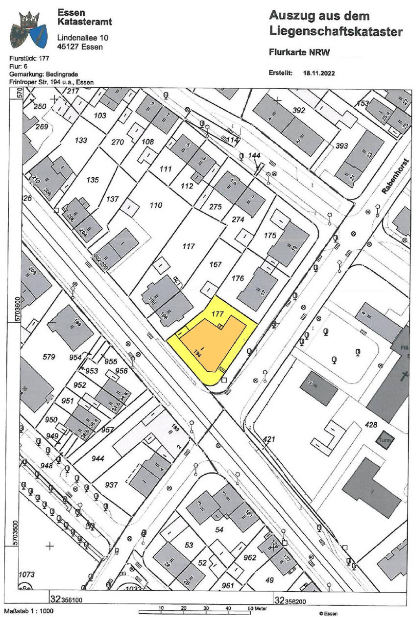 nordrheinwestpfalen 0182 K 0027/2021 Rabenhorst und Frintroper Straße 194, 00000 Essen 20