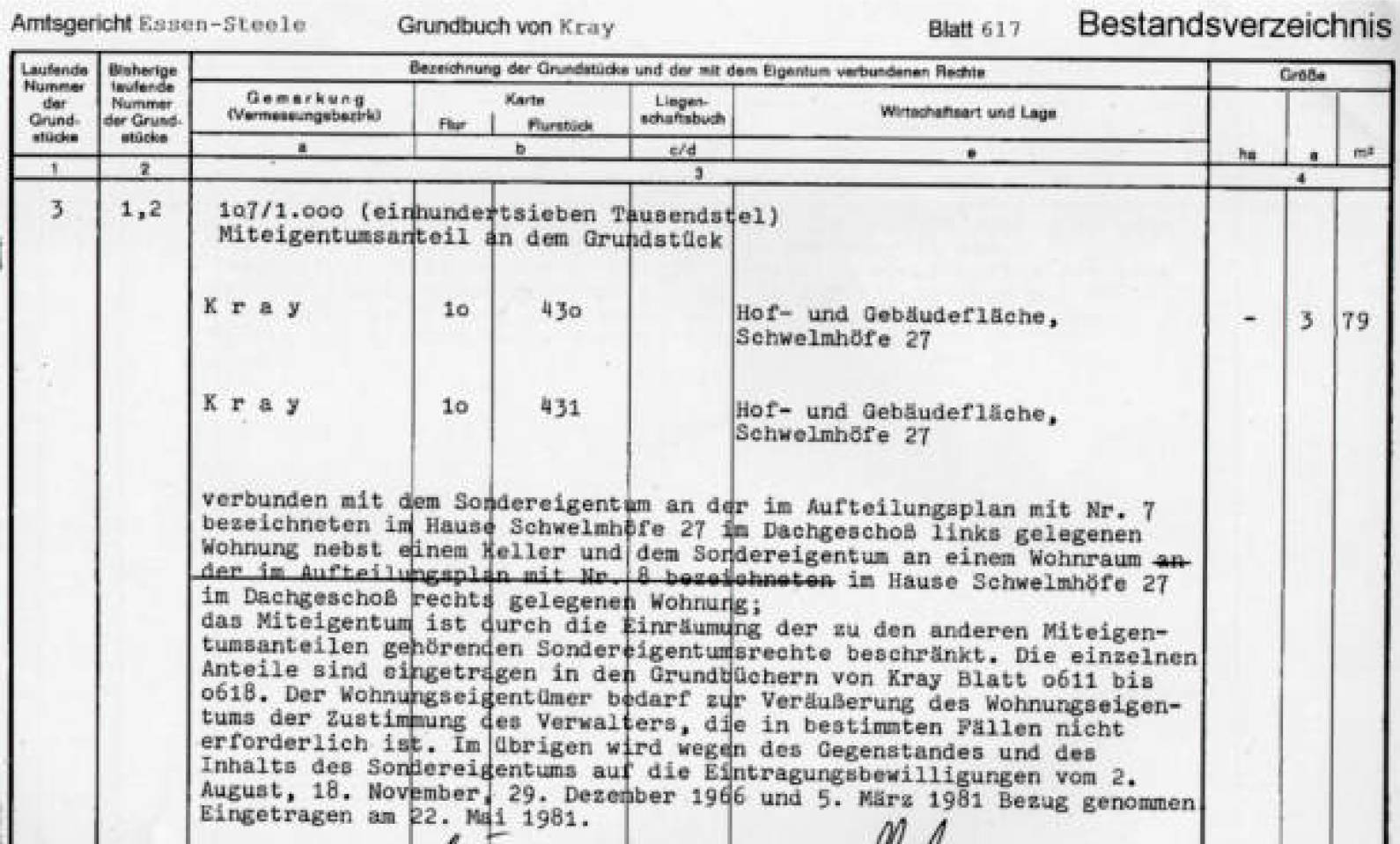 nordrheinwestpfalen 0183 K 0015/2024 Schwelmhöfe 27, 00000 Essen 21