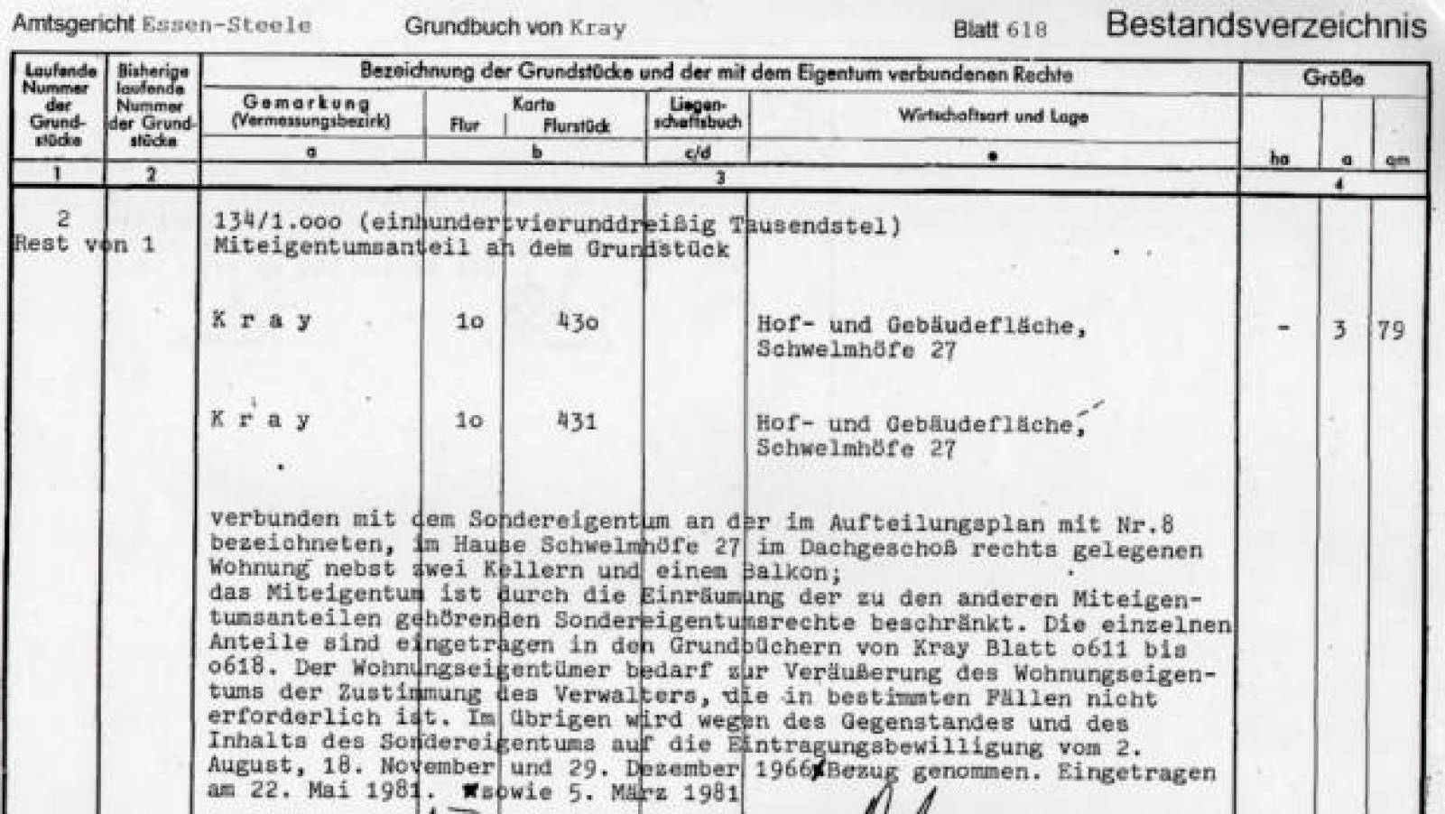 nordrheinwestpfalen 0183 K 0020/2024 Schwelmhöfe 27, 00000 Essen 31