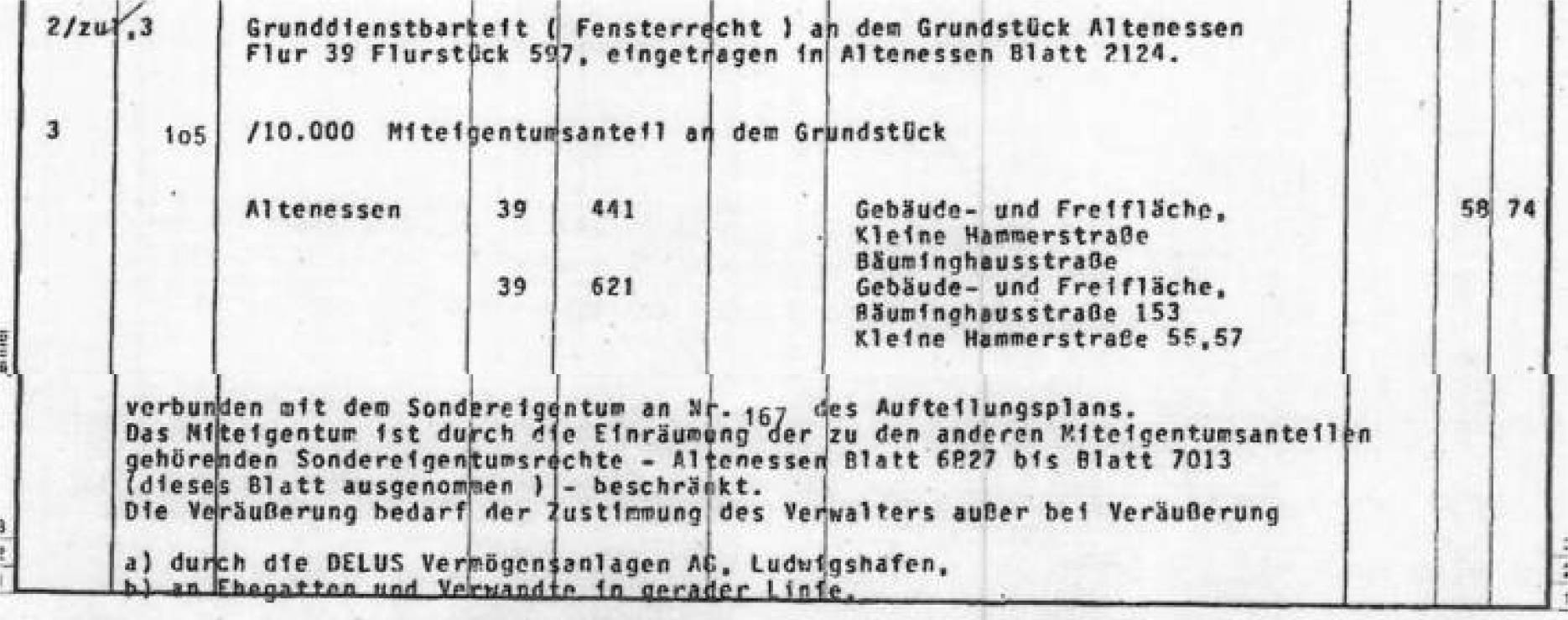 nordrheinwestpfalen 0185 K 0023/2024 Kleine Hammerstraße 55, 57, Bäuminghausstraße 153, 45326 Essen 21