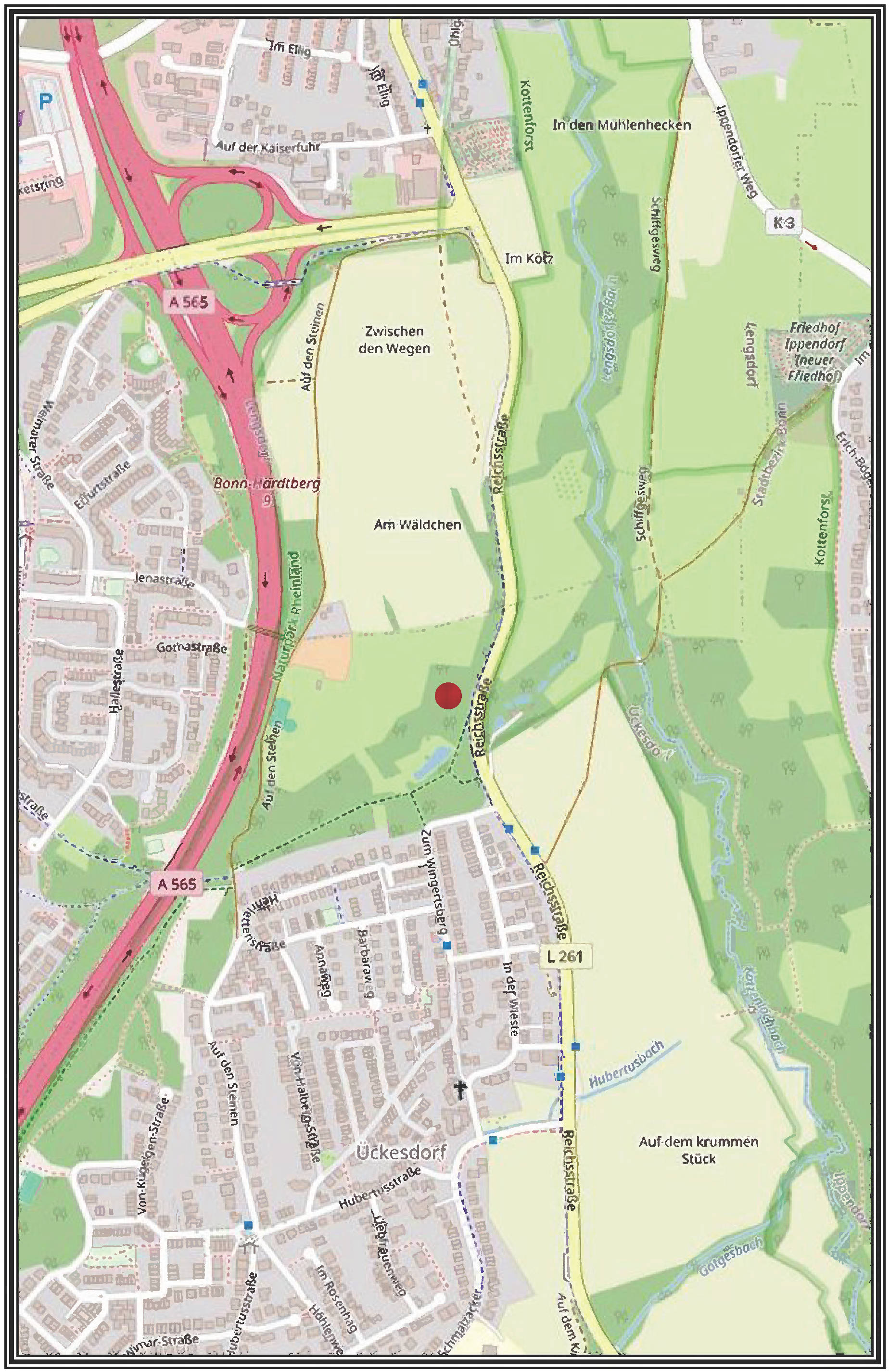 land- und forstwirtschaftlich genutztes Grundstück in Auf dem Brusserberg, 53125 Bonn, Röttgen - Bild 3