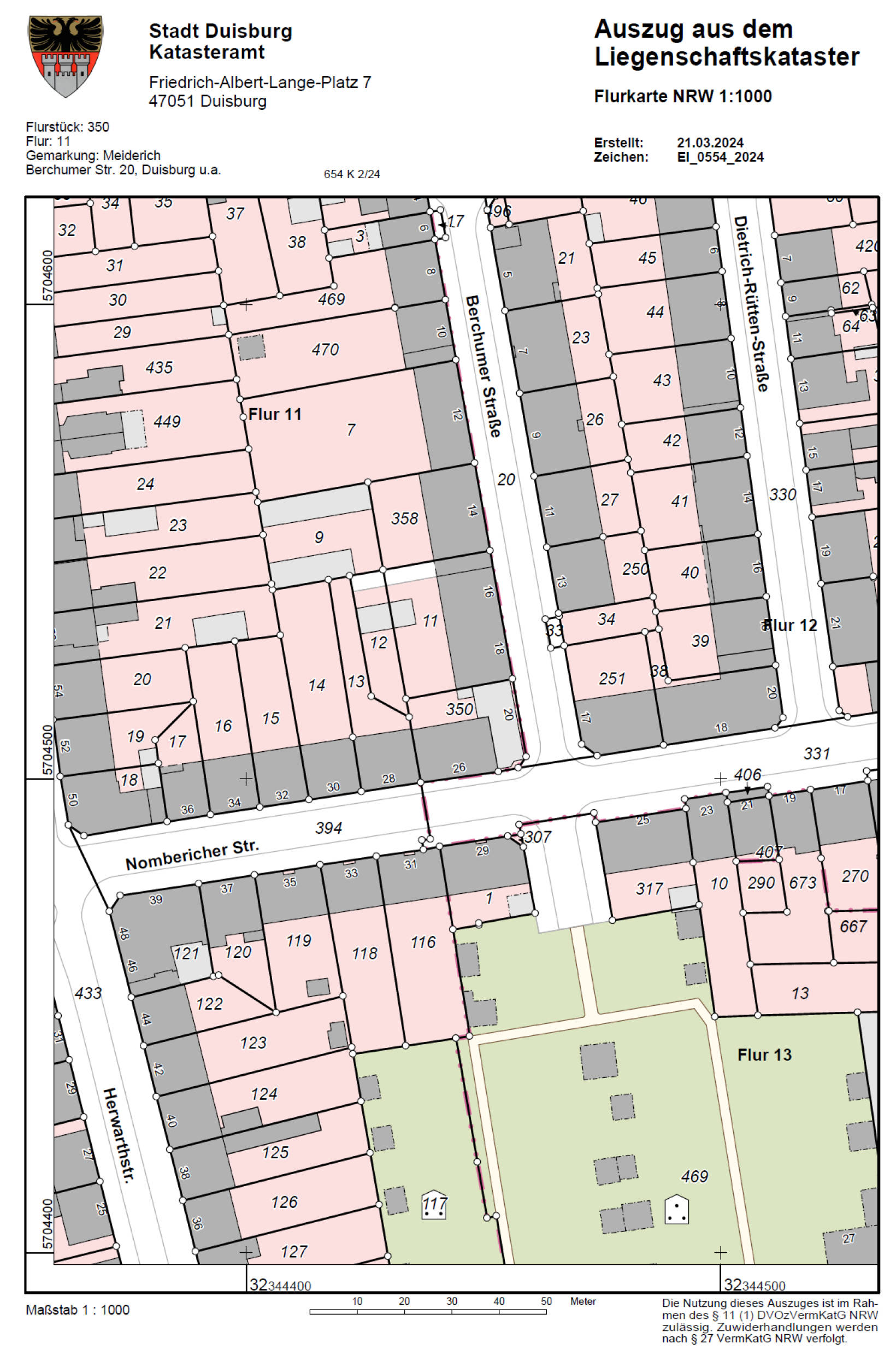 nordrheinwestpfalen 0654K0002-2024 Berchumer Straße 20, Nombericher Straße 26, 47137 Duisburg, Meiderich