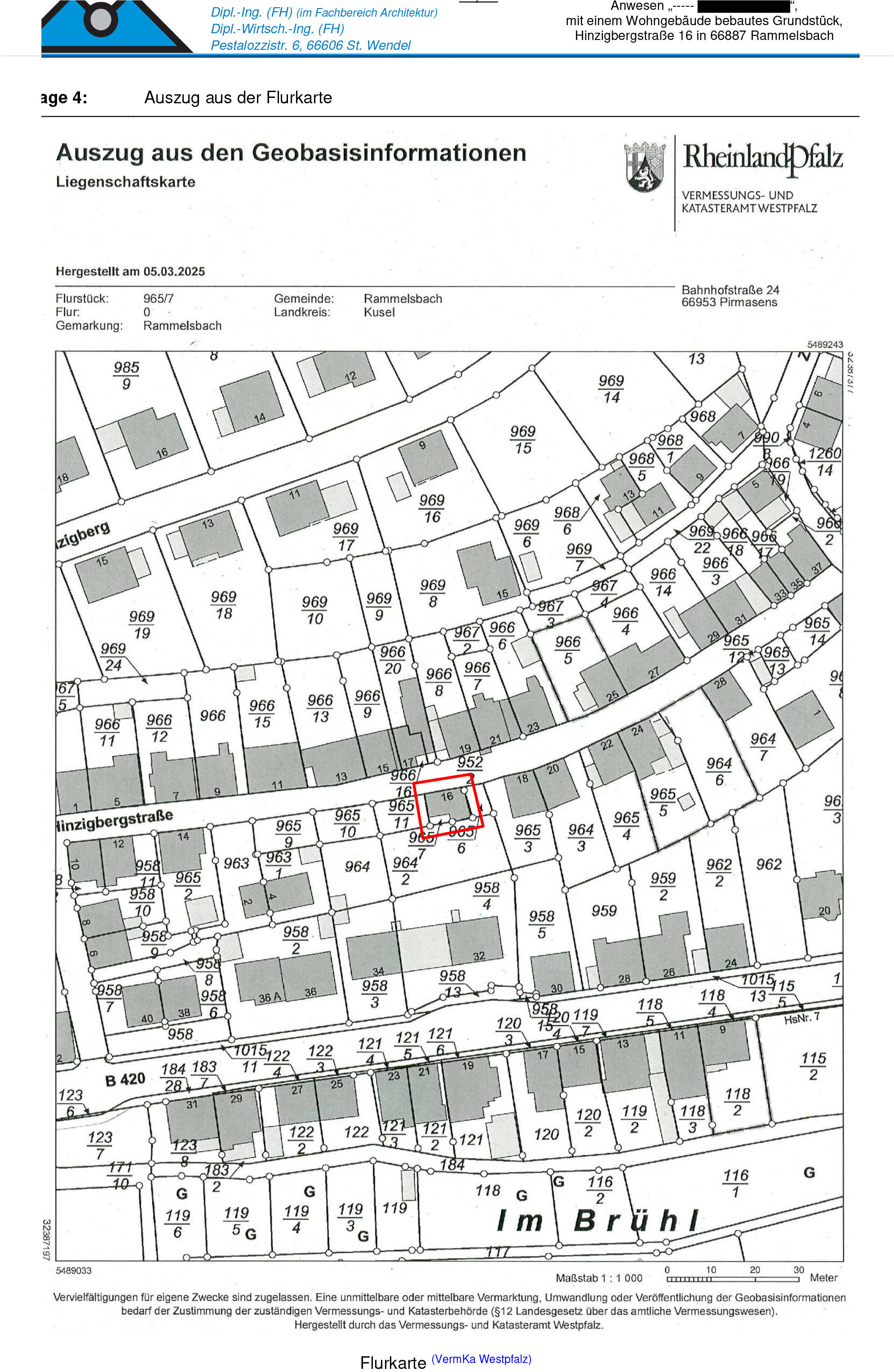 rheinland-pfalz 0001K0019-2024 Hinzigbergstraße 16, 66887 Rammelsbach 16