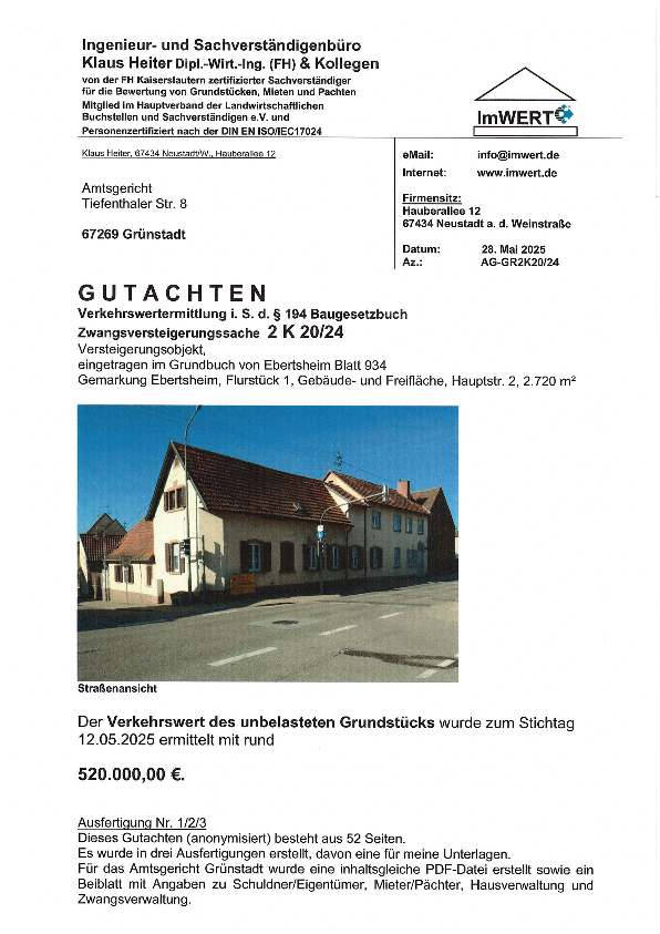 Einfamilienhaus, Gebäude- und Freifläche/Hauptstraße 2, 67280 Ebertsheim in Hauptstraße 2, 67280 Ebertsheim - Bild 4