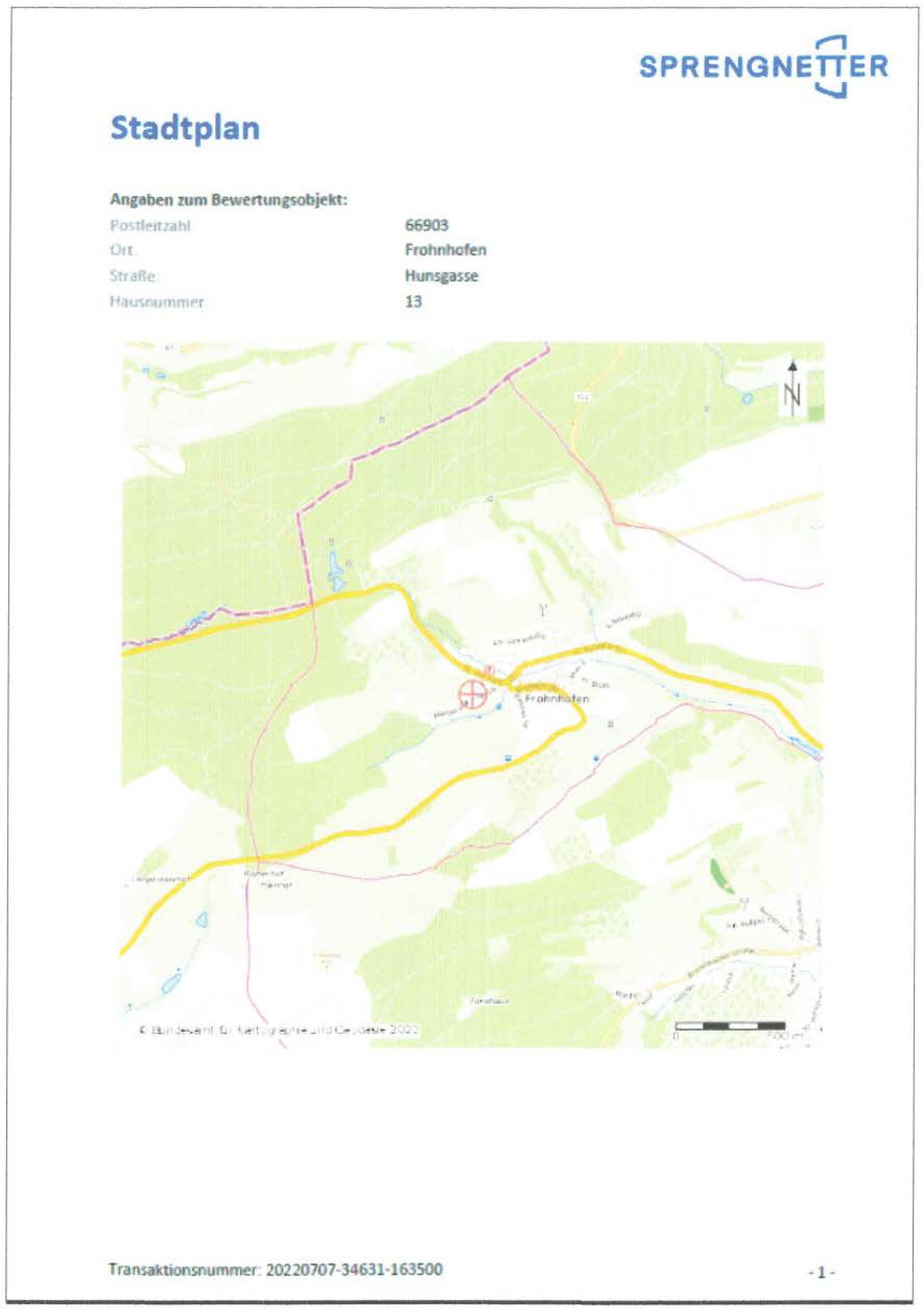 rheinland-pfalz 1 K 37/24 Hunsgasse 13, 66903 Frohnhofen 6