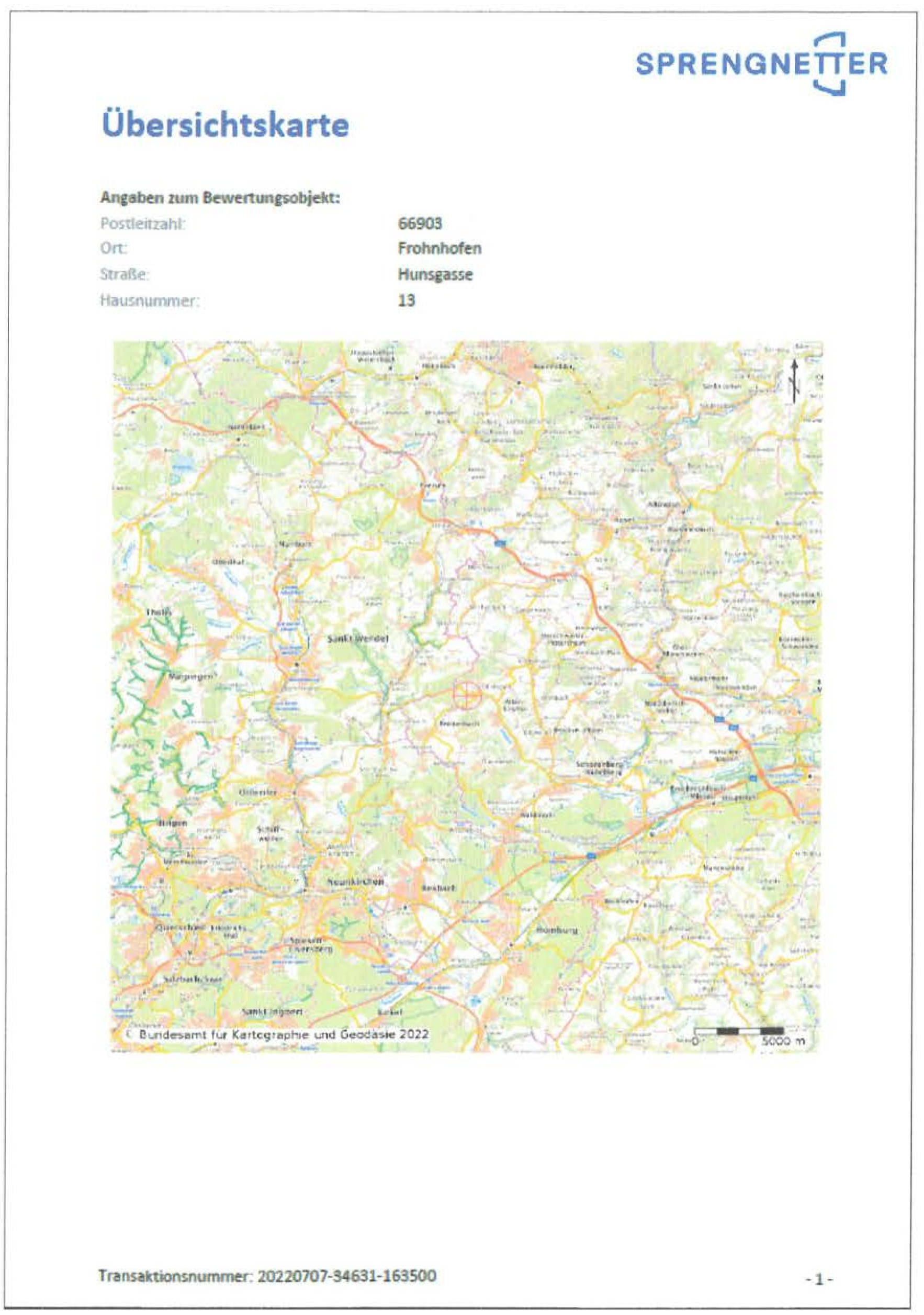 rheinland-pfalz 1 K 37/24 Hunsgasse 13, 66903 Frohnhofen 7