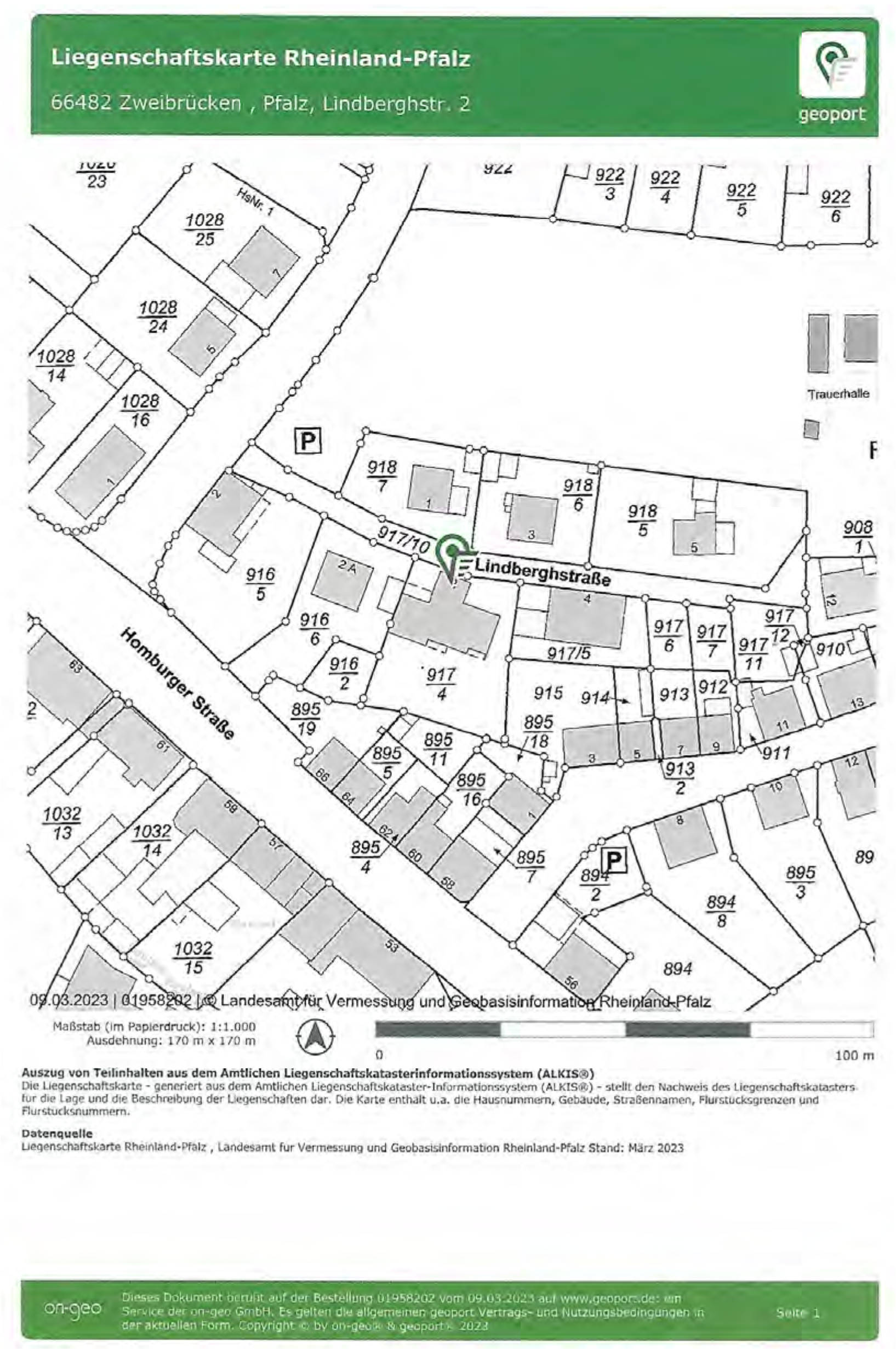 rheinland-pfalz 1 K 7/22 Lindberghstraße 2, 66482 Zweibrücken 13