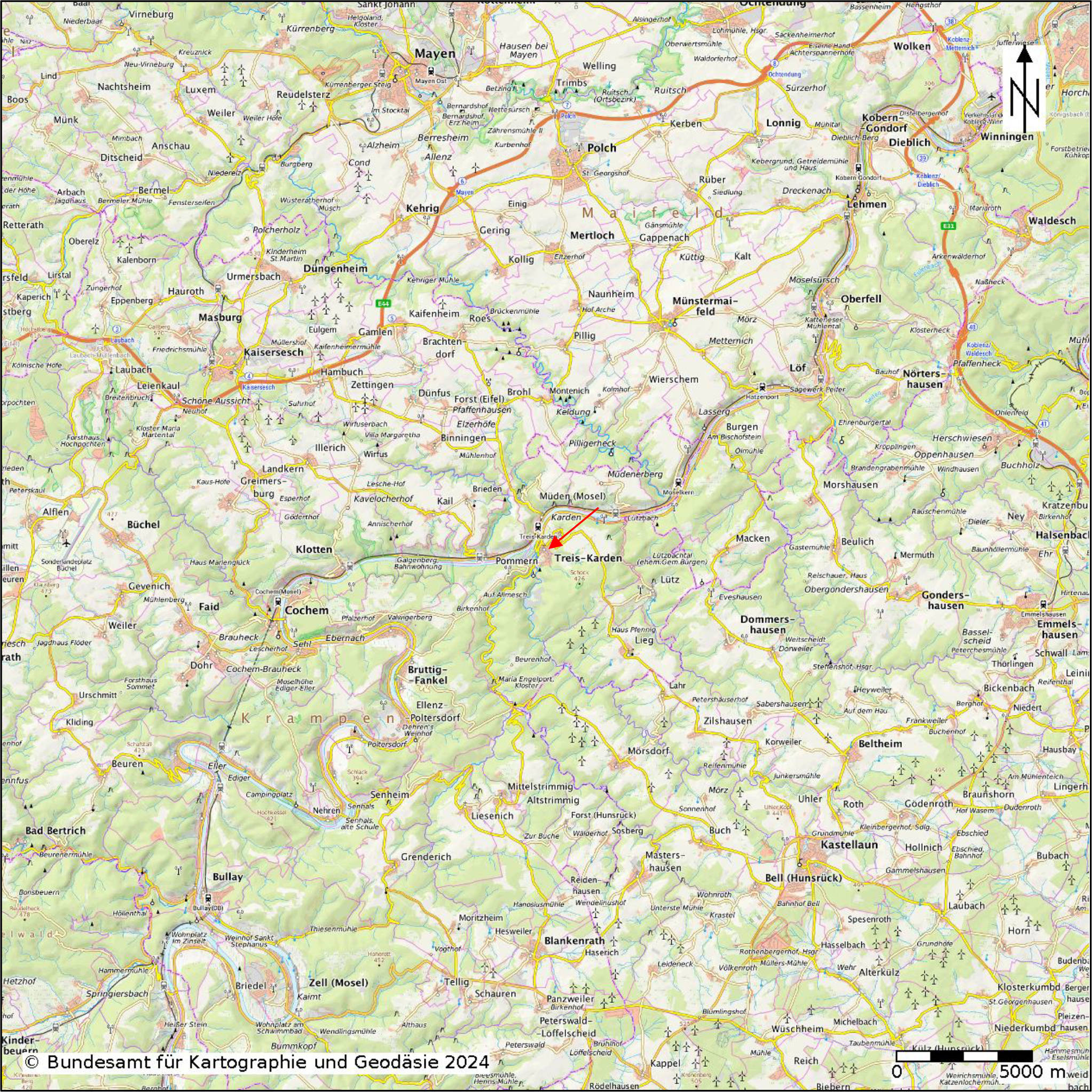 rheinland-pfalz 13 K 25-23 Kastellauner Straße 22, 56253 Treis-Karden