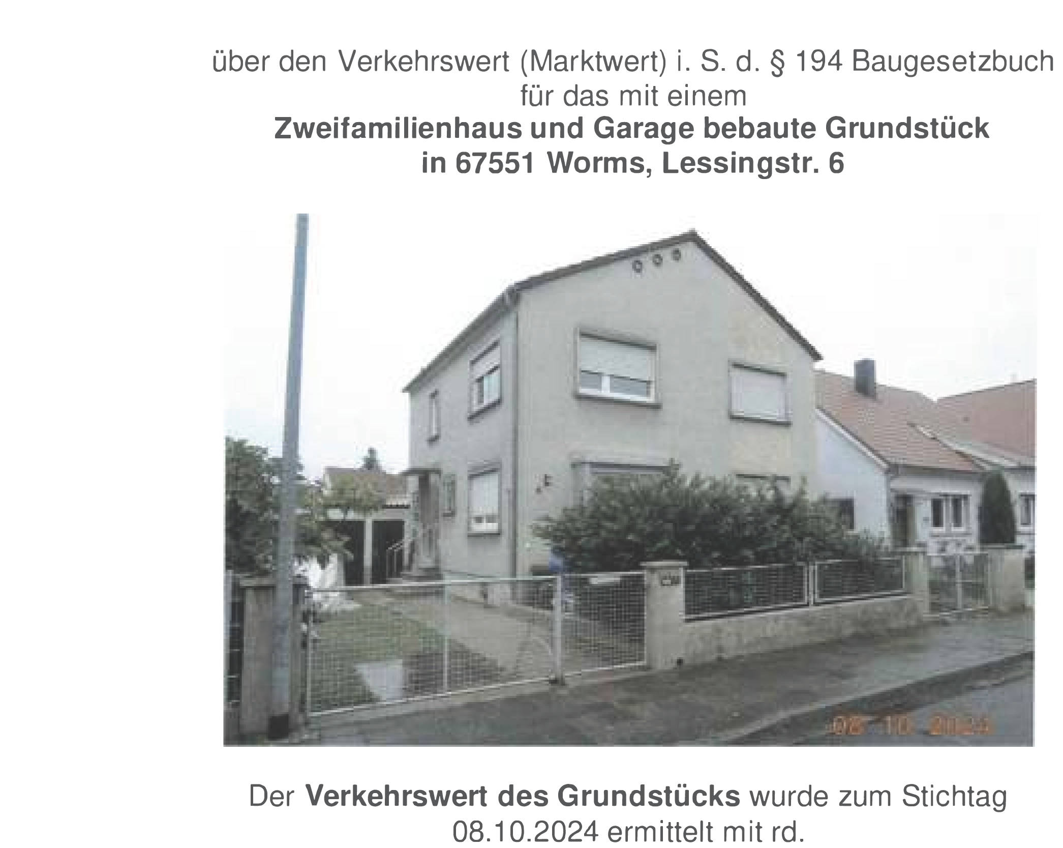 Zweifamilienhaus, Garage in Lessingstraße 6, 67551 Worms - Pfeddersheim - Bild 2