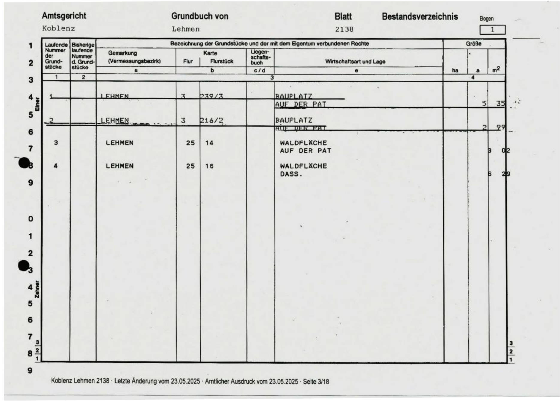 rheinland-pfalz K 0007/2025 Waldfläche, 00000 Lehmen 25