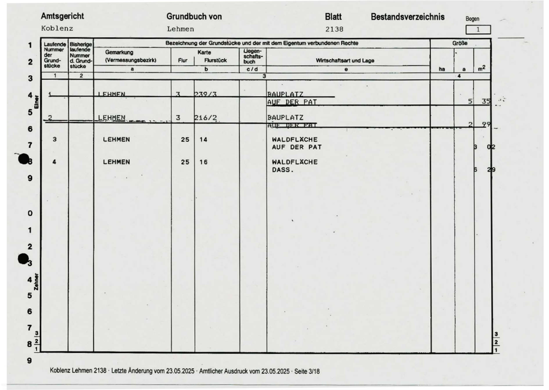 rheinland-pfalz K 0007/2025 Waldfläche, 00000 Lehmen 20