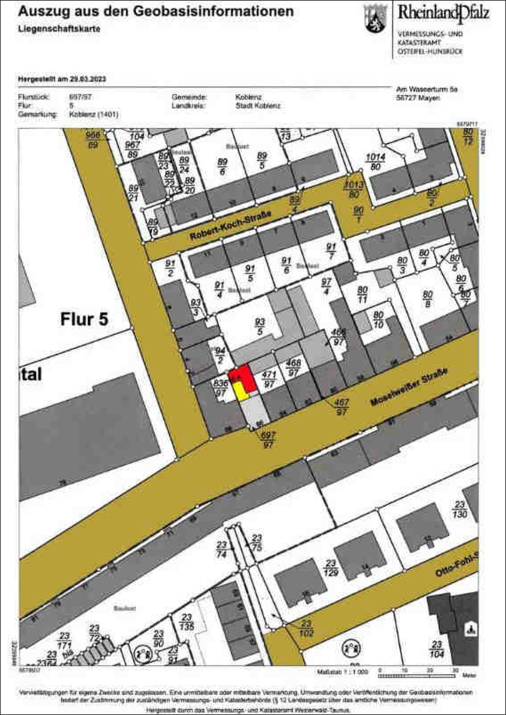 rheinland-pfalz K 0008/2023 Moselweißerstraße 66-66A, 56073 Koblenz, Lützel 32