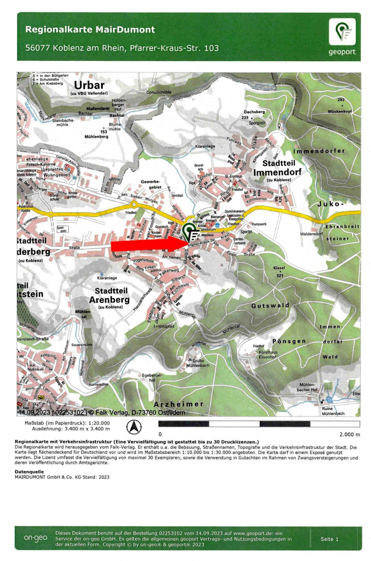 rheinland-pfalz K 0010/2023 Pfarrer-Kraus-Straße 103, 56077 Koblenz, Arenberg 13