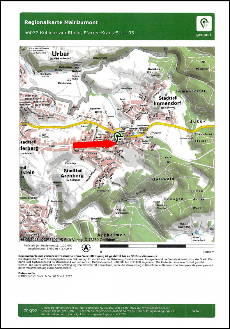 rheinland-pfalz K 0010/2023 Pfarrer-Kraus-Straße 103, 56077 Koblenz, Arenberg 11