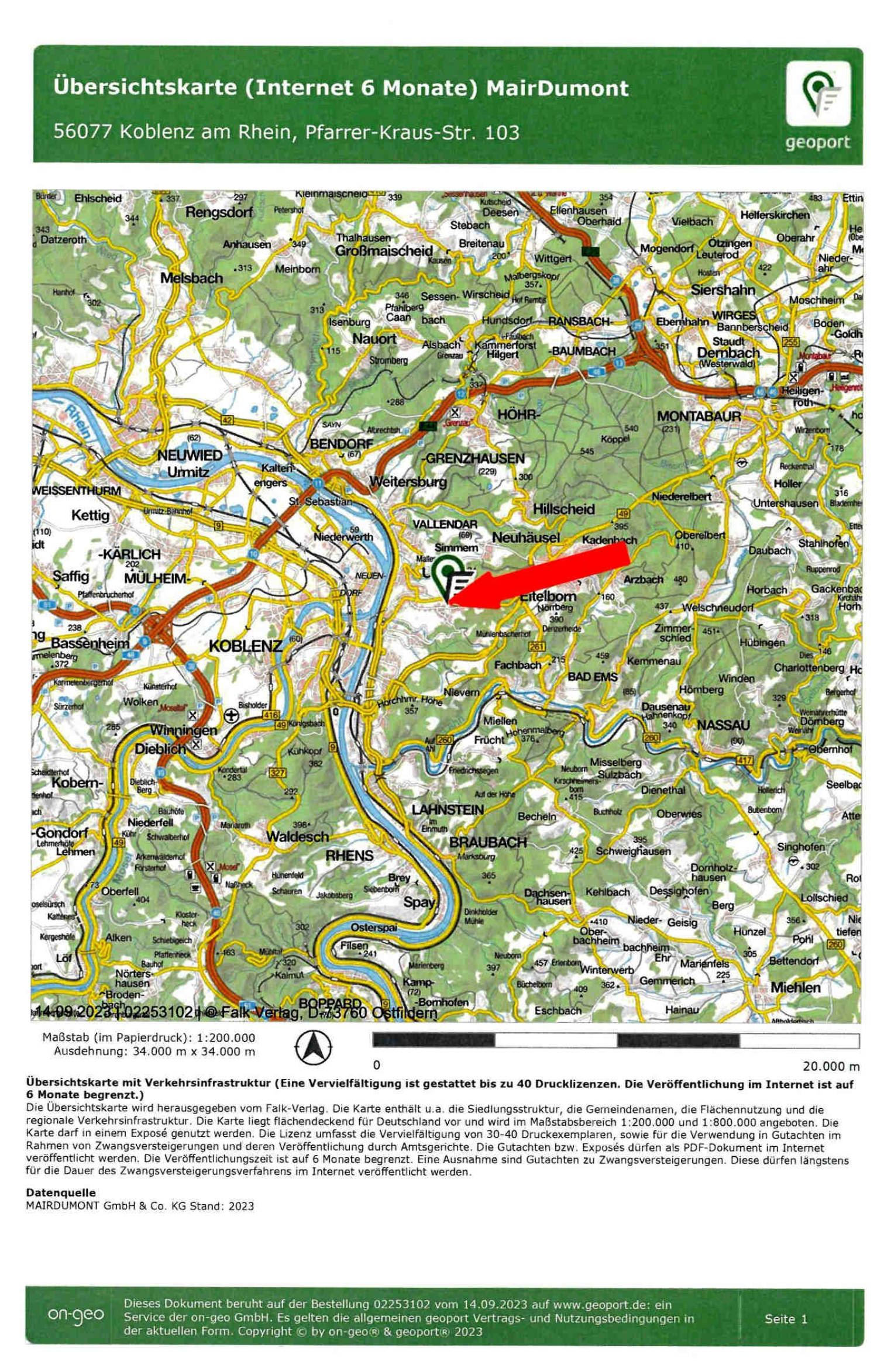 rheinland-pfalz K 0010/2023 Pfarrer-Kraus-Straße 103, 56077 Koblenz, Arenberg 14
