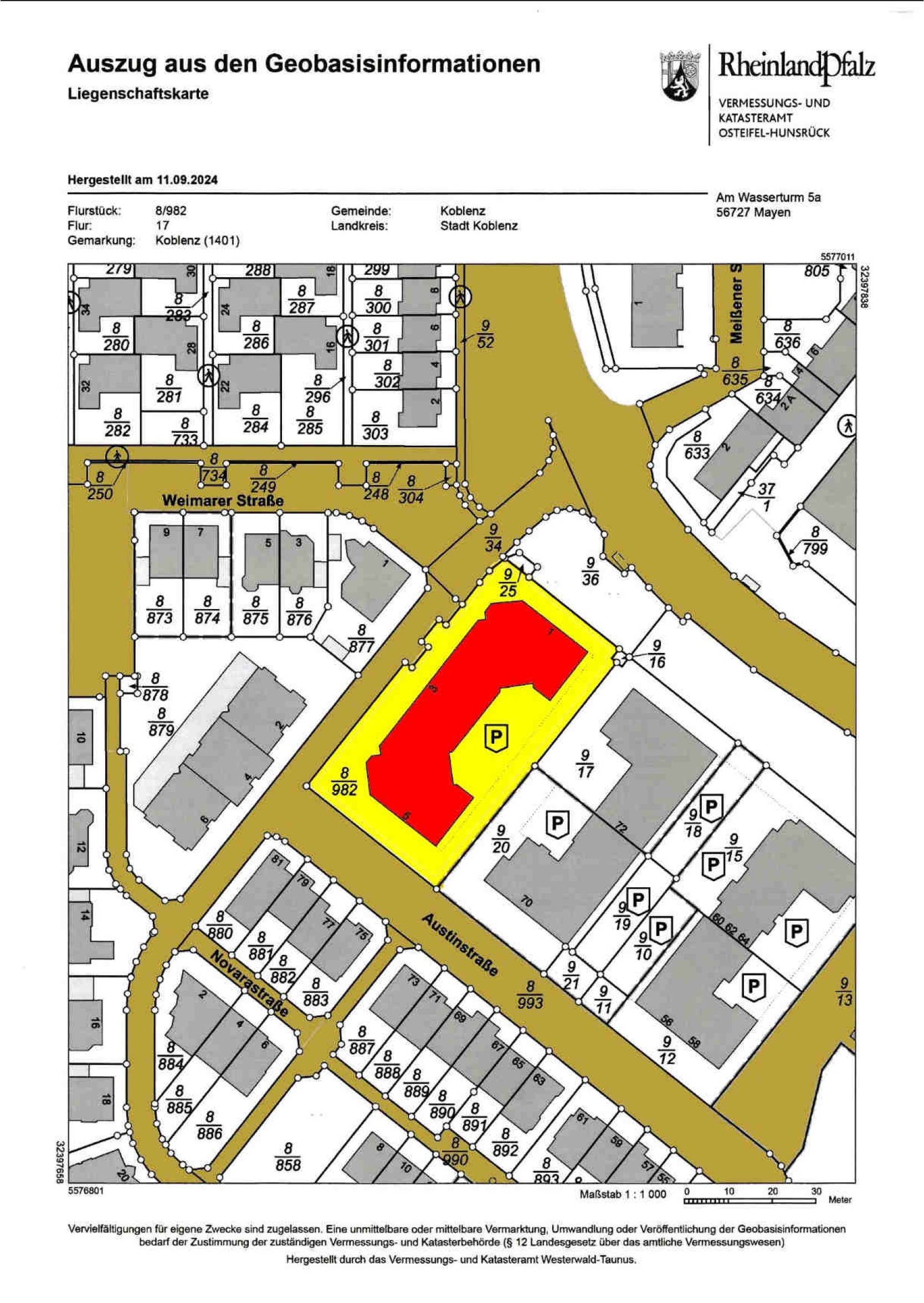 rheinland-pfalz K 0012/2021 Austinstraße 1-5, 56075 Koblenz 24
