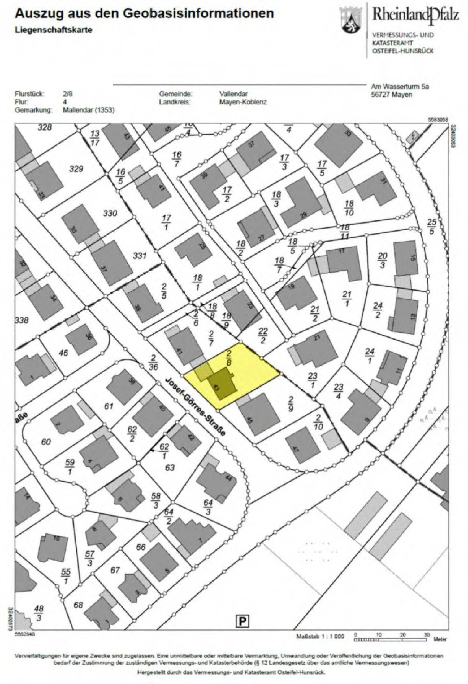 rheinland-pfalz K 0026/2020 Josef-Görres-Straße 43, 56179 Vallendar 15