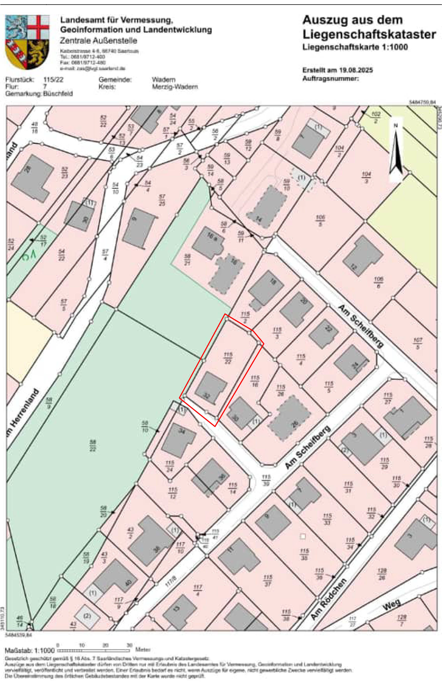 saarland 0010 K 0007/2025 Am Scheifberg 32, 66687 Wadern, Büschfeld 34