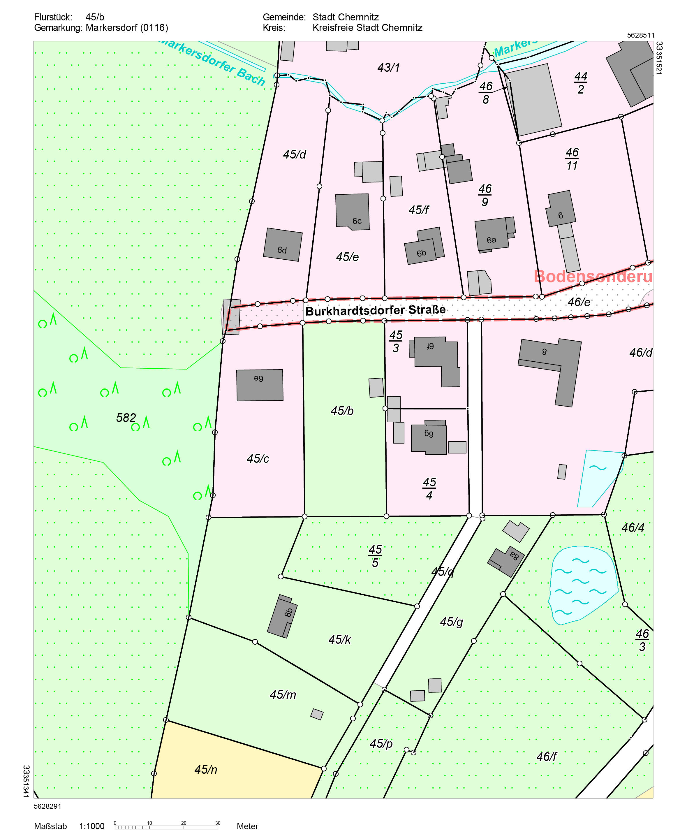 sachsen 0023K0442-2020 Burkhardtsdorfer Straße zw. Hausnr. 6e und 6f, 09123 Chemnitz 9