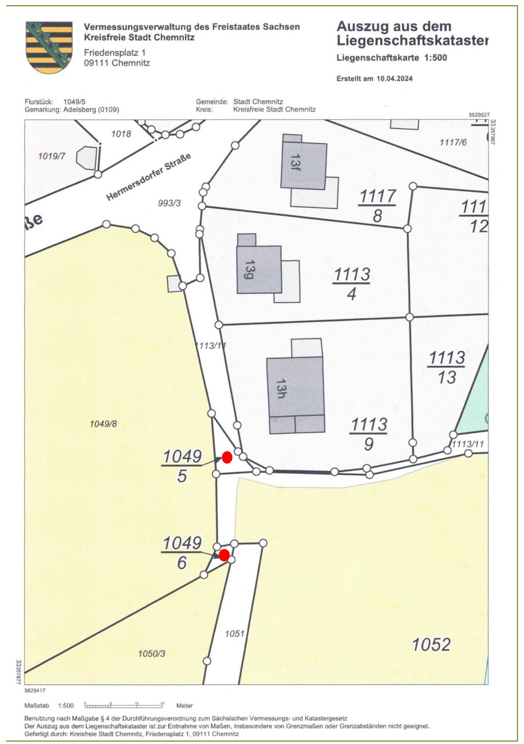 sachsen 0027K0018-2022 Hermersdorfer Straße, 09127 Chemnitz