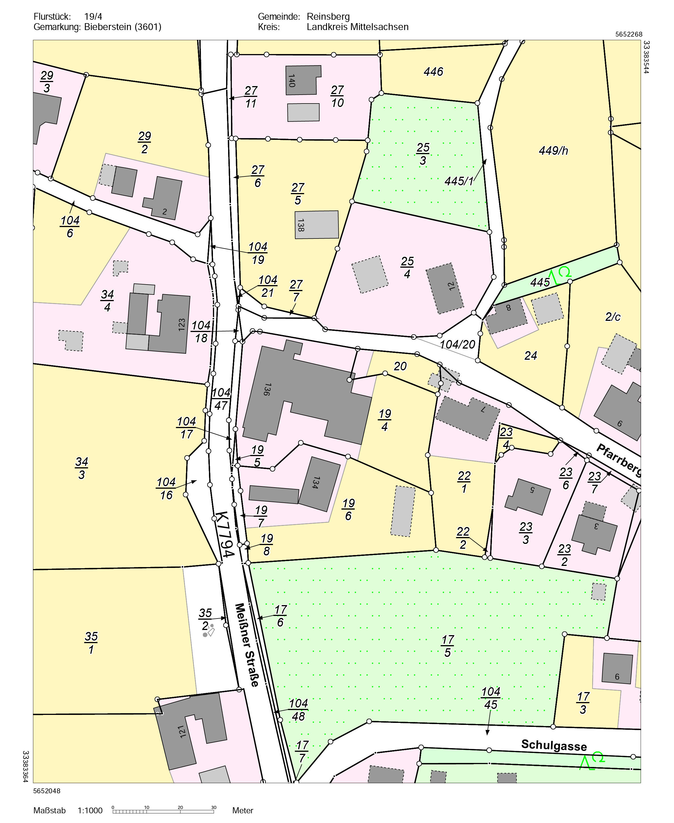 sachsen 0027 K 0136/2023 Meißner Straße 136, 09629 Reinsberg, OT Bieberstein 19