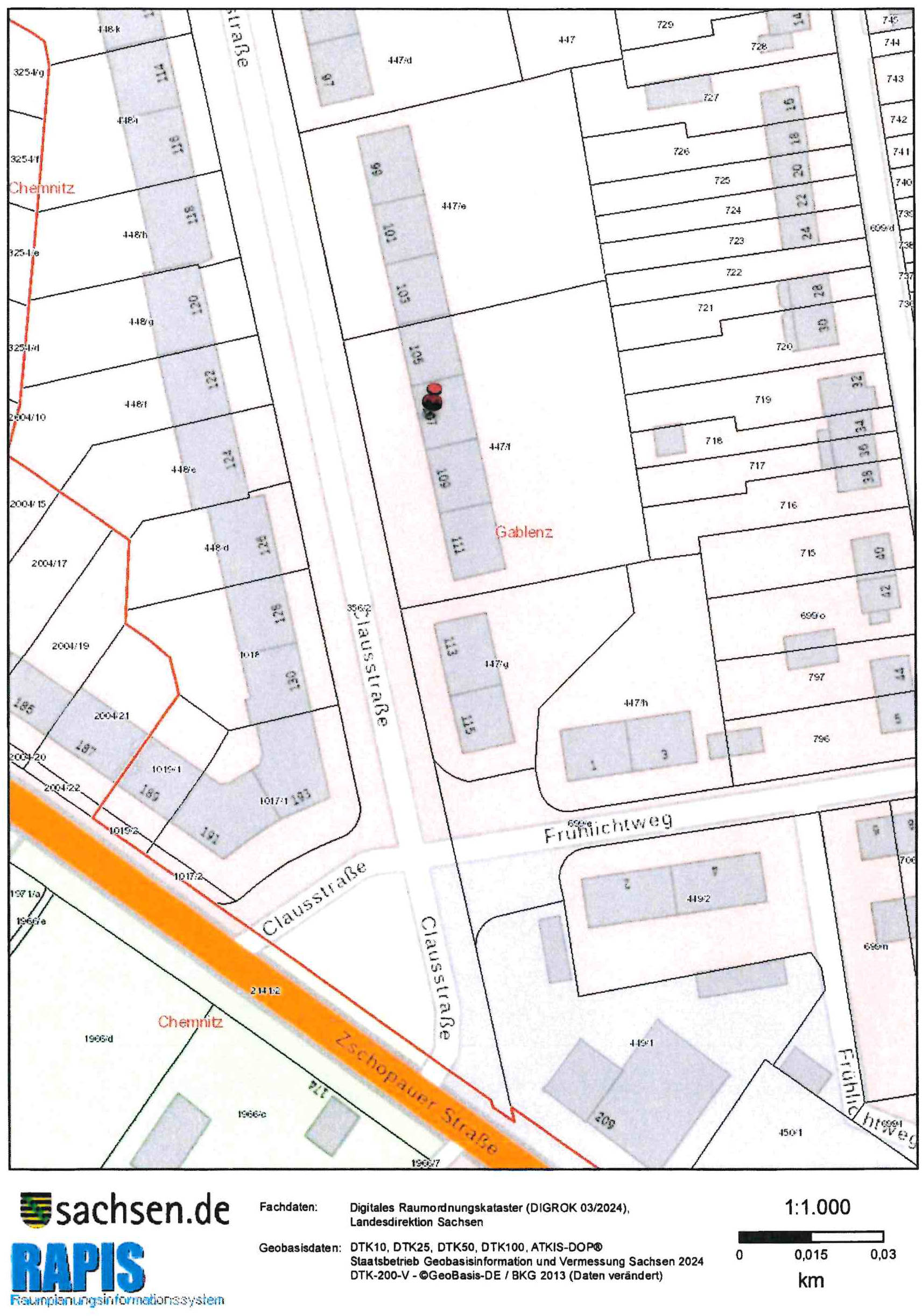 sachsen 0027K0227/2023 Clausstraße  107, 09126 Chemnitz 14