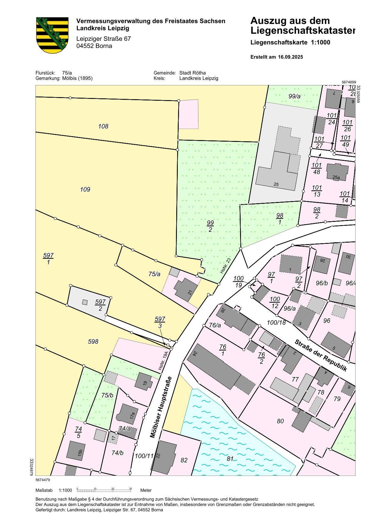 sachsen 456 K 21/25 Mölbiser Hauptstraße 21, 04571 Rötha - Mölbis 19