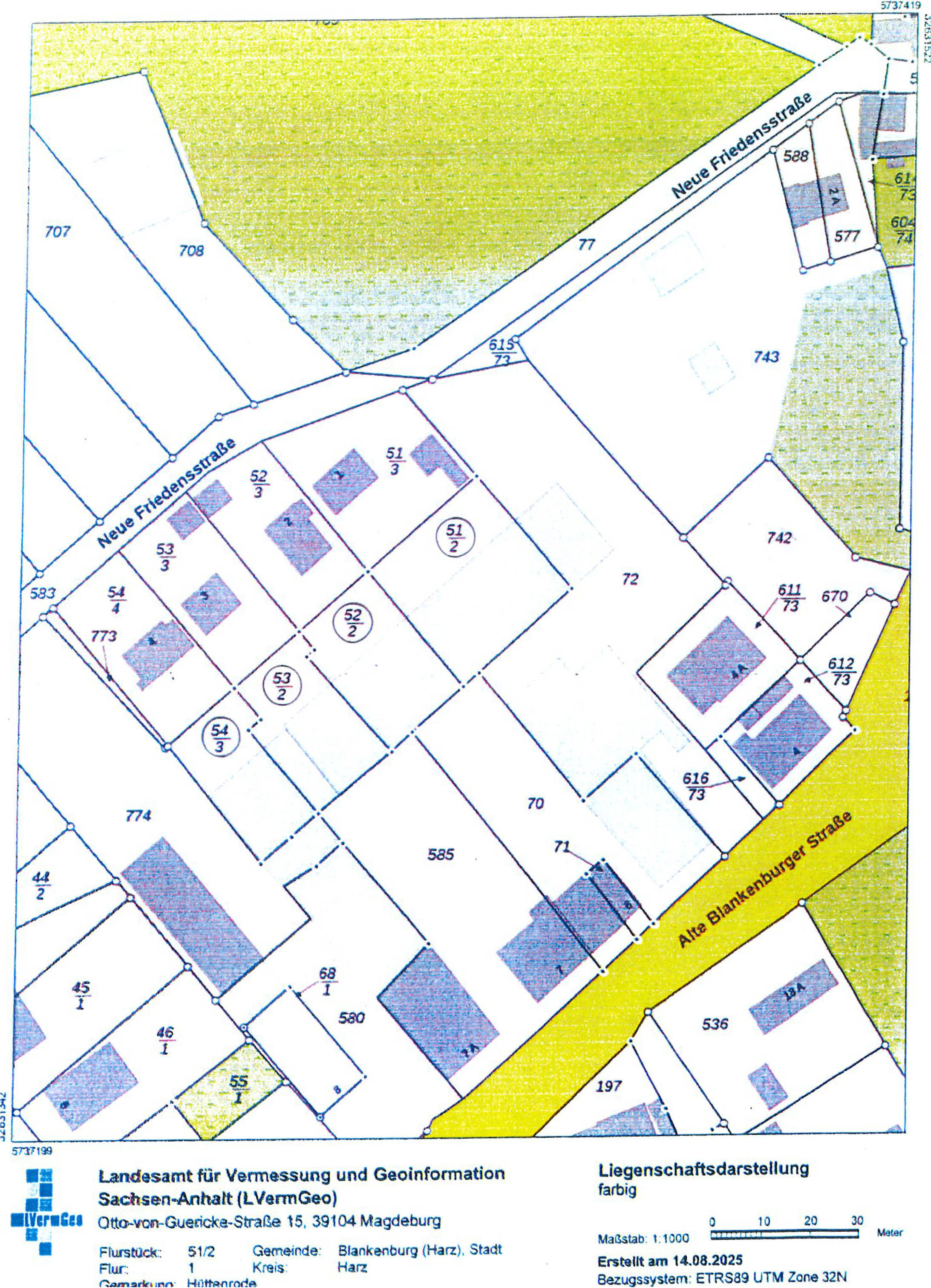 sachsen-anhalt 0012 K 0007/2025 Neue Friedensstraße, 38889 Blankenburg, OT Hüttenrode 8