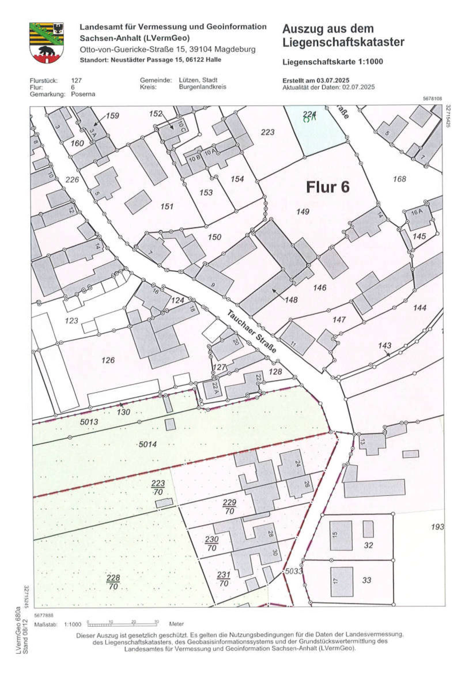 sachsen-anhalt 20 K 12/25 Tauchaer Straße 20, 06686 Lützen OT Poserna 24