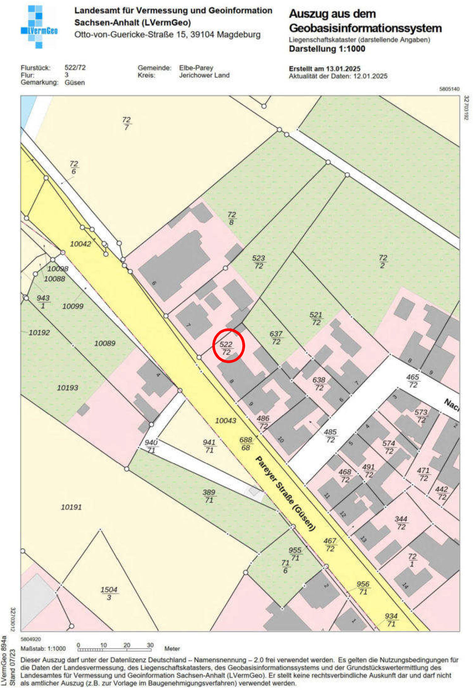 sachsen-anhalt 32 K 40/23 Pareyer Straße 8, 39317 Elbe-Parey OT Güsen 22