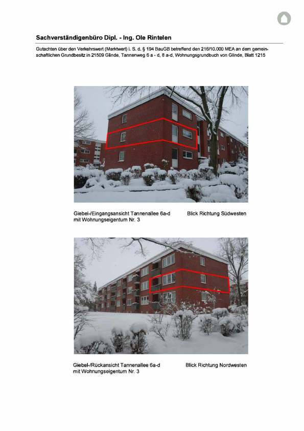 Dreizimmerwohnung in Tannenweg 6 d, 21509 Glinde