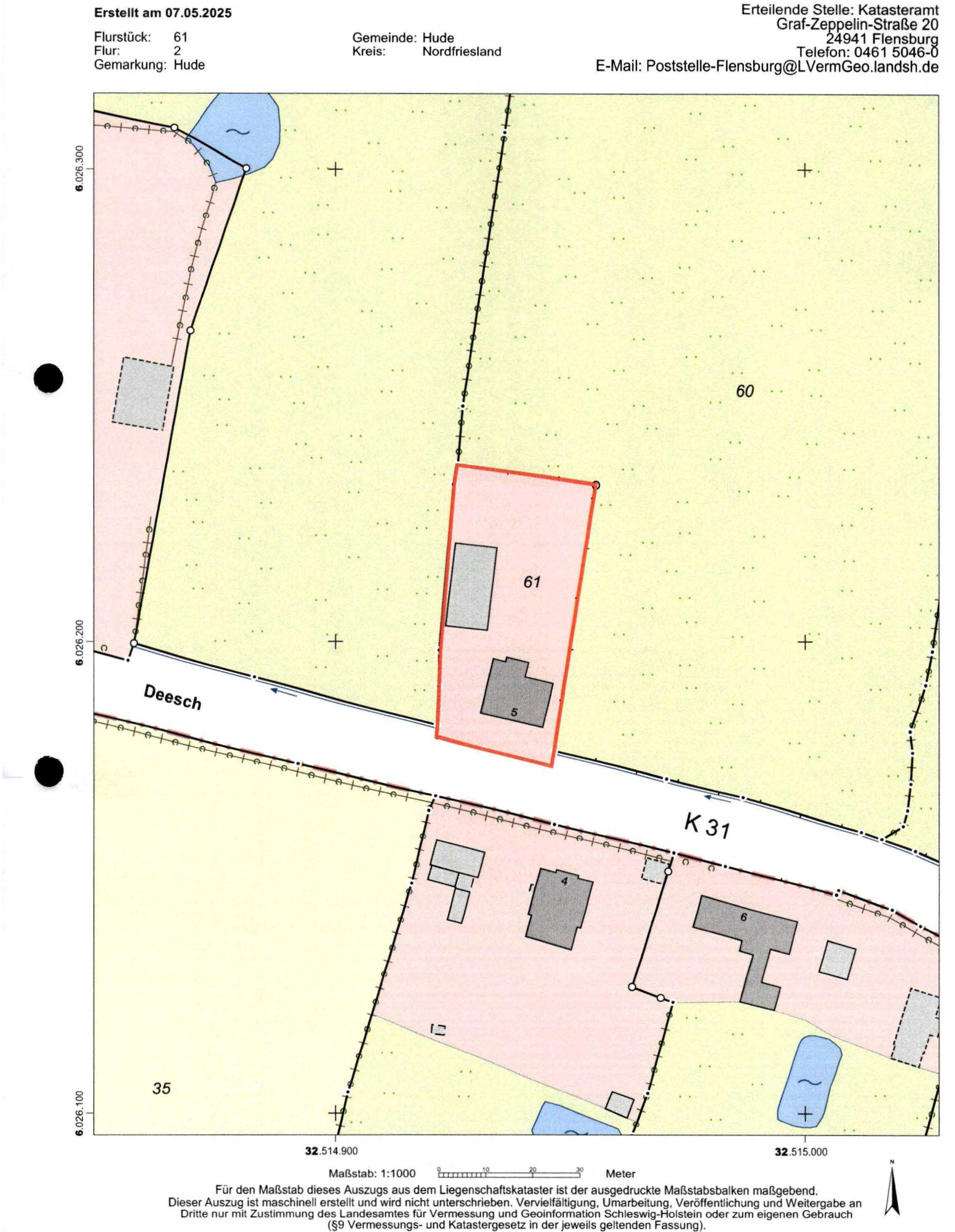 schleswig-holstein 6 K 4/25 Deesch 5, 25876 Hude 7