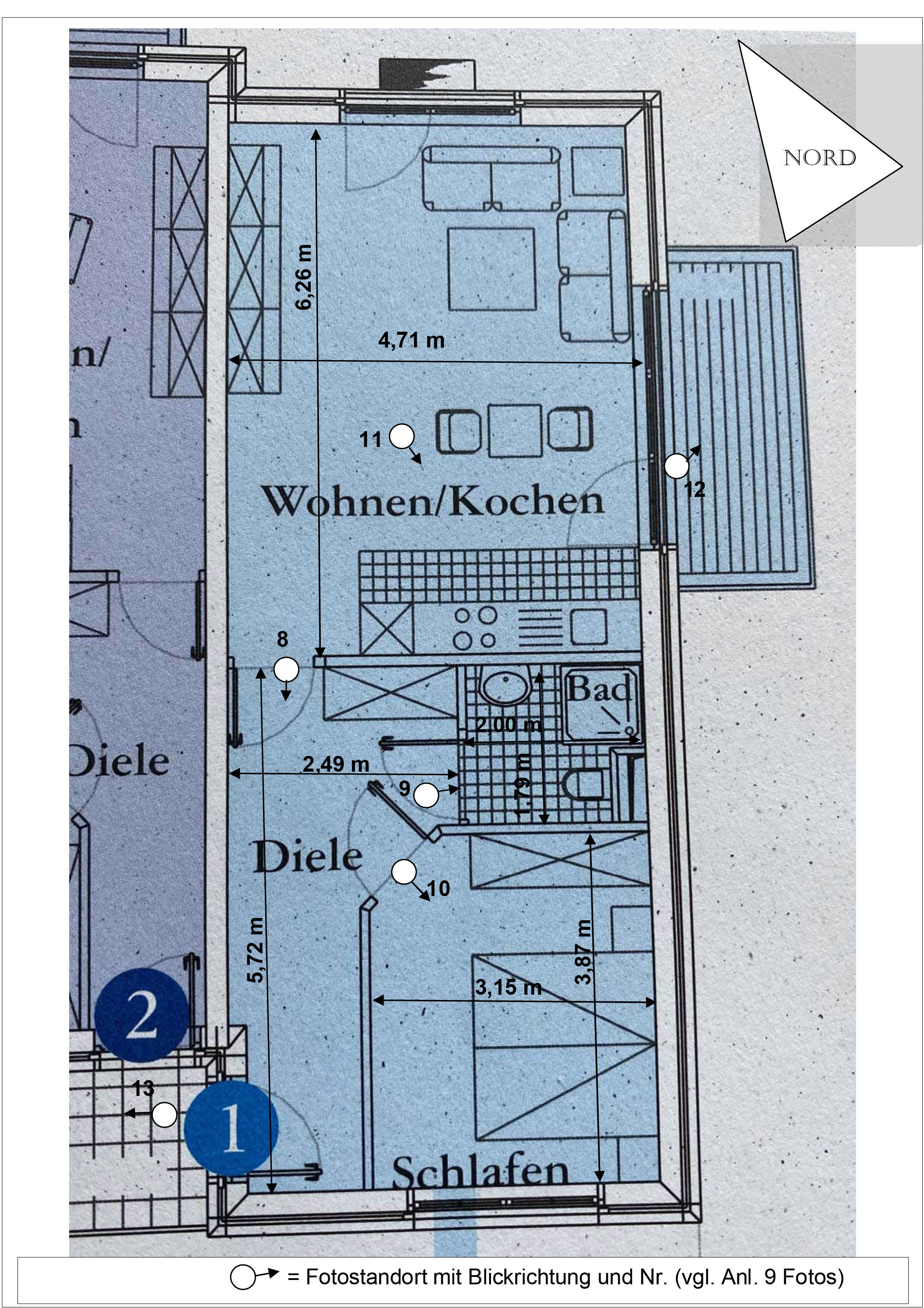1- bis 2,5-Zimmer-Wohnung in Travemünder Landstraße 2/2a, 23669 Timmendorfer Strand OT Niendorf - Bild 3