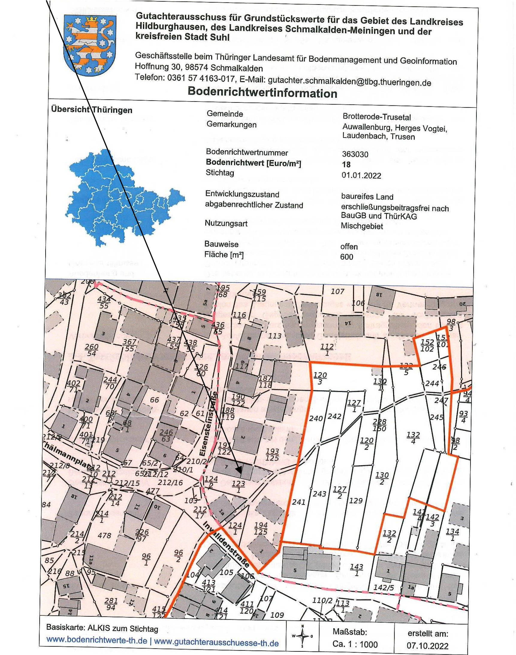 thueringen 0010 K 0004/2022 Thälmannplatz 7, 98596 Brotterode-Trusetal, Trusetal 18