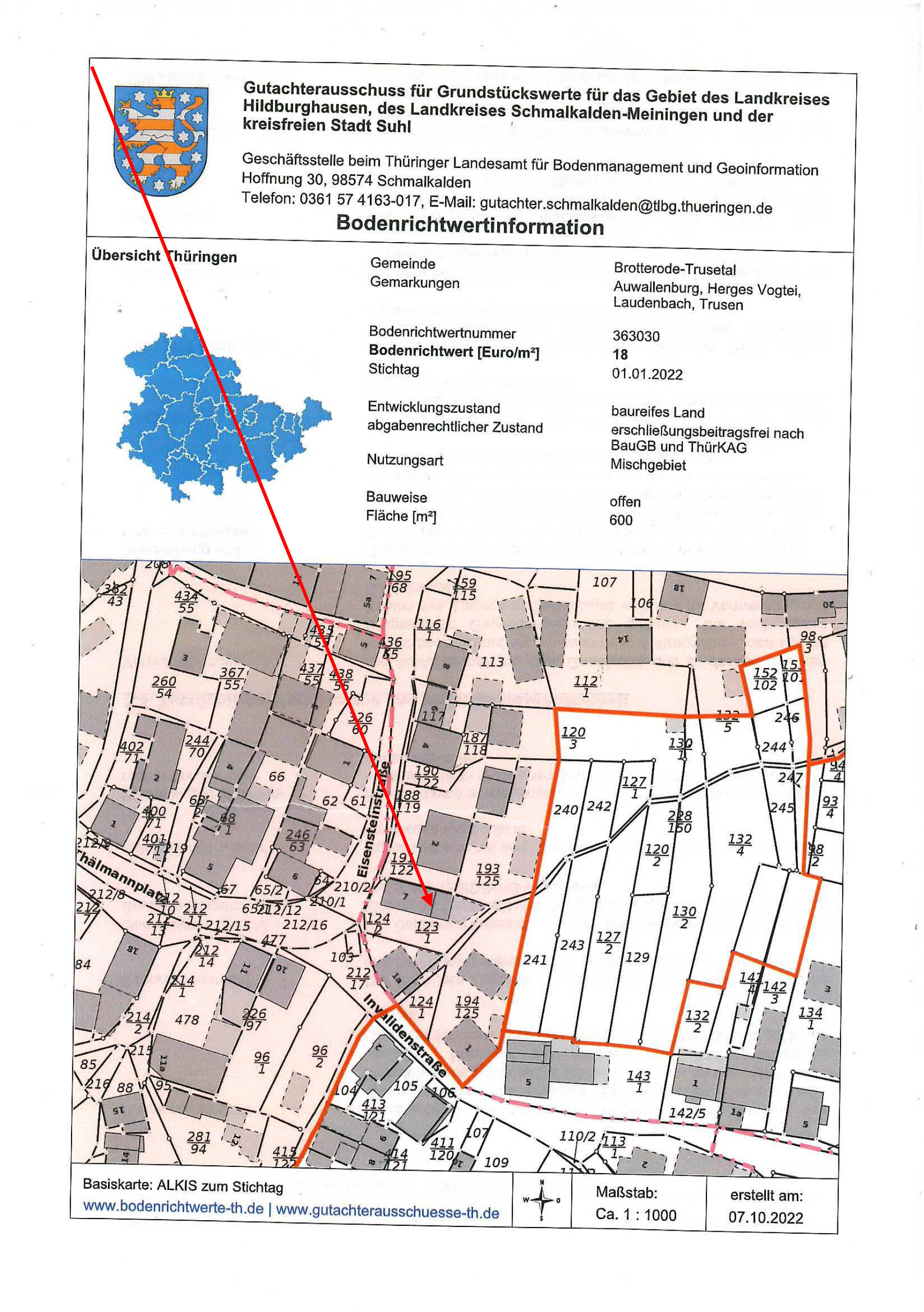 thueringen 0010 K 0004/2022 Thälmannplatz 7, 98596 Brotterode-Trusetal, Trusetal 16