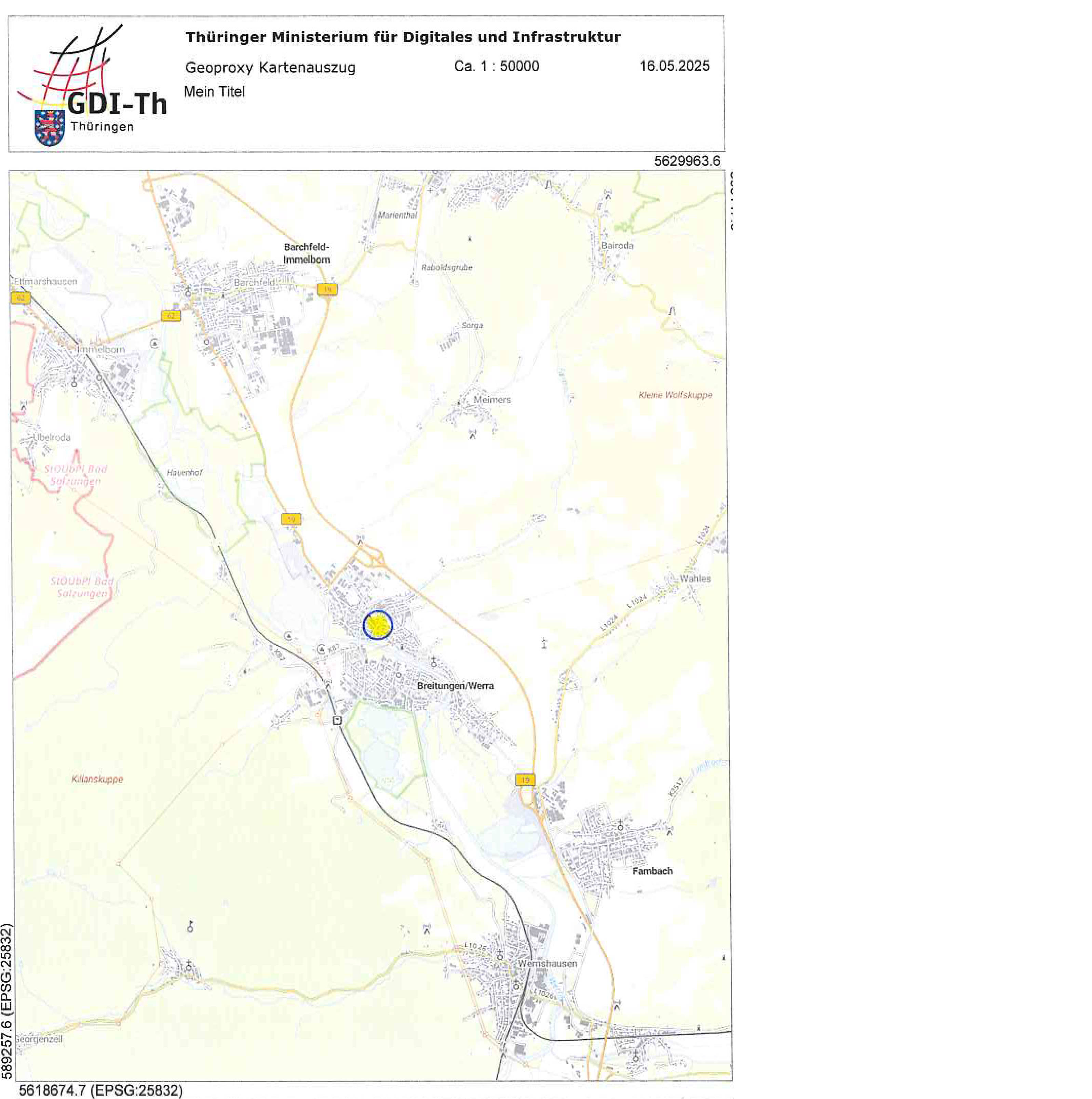 thueringen 0010 K 0011/2025 Nürnberger Straße 32, 98597 Breitungen 21