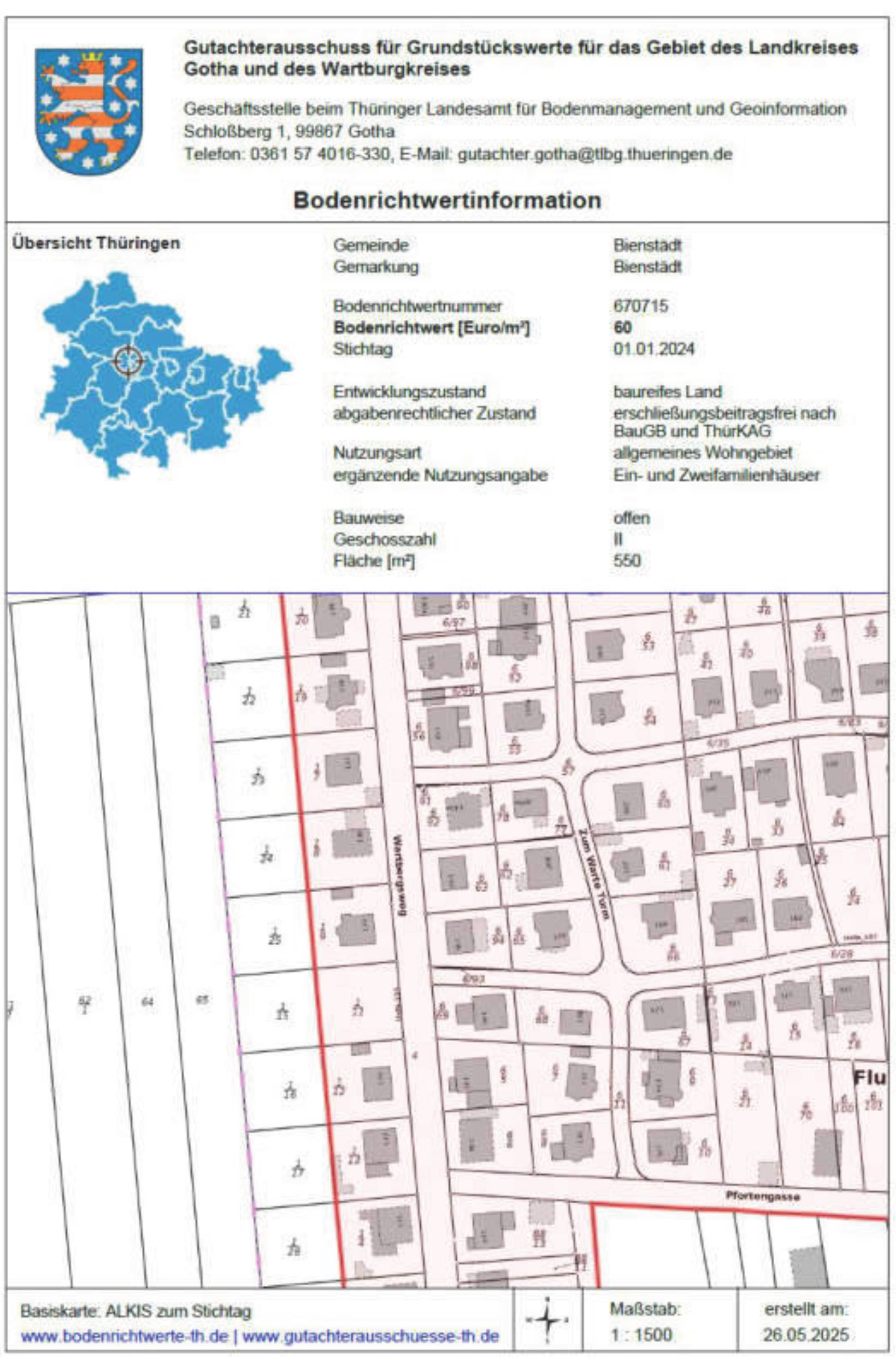 thueringen 0016 K 0003/2025 Wartbergsweg 145, 99100 Bienstädt 30