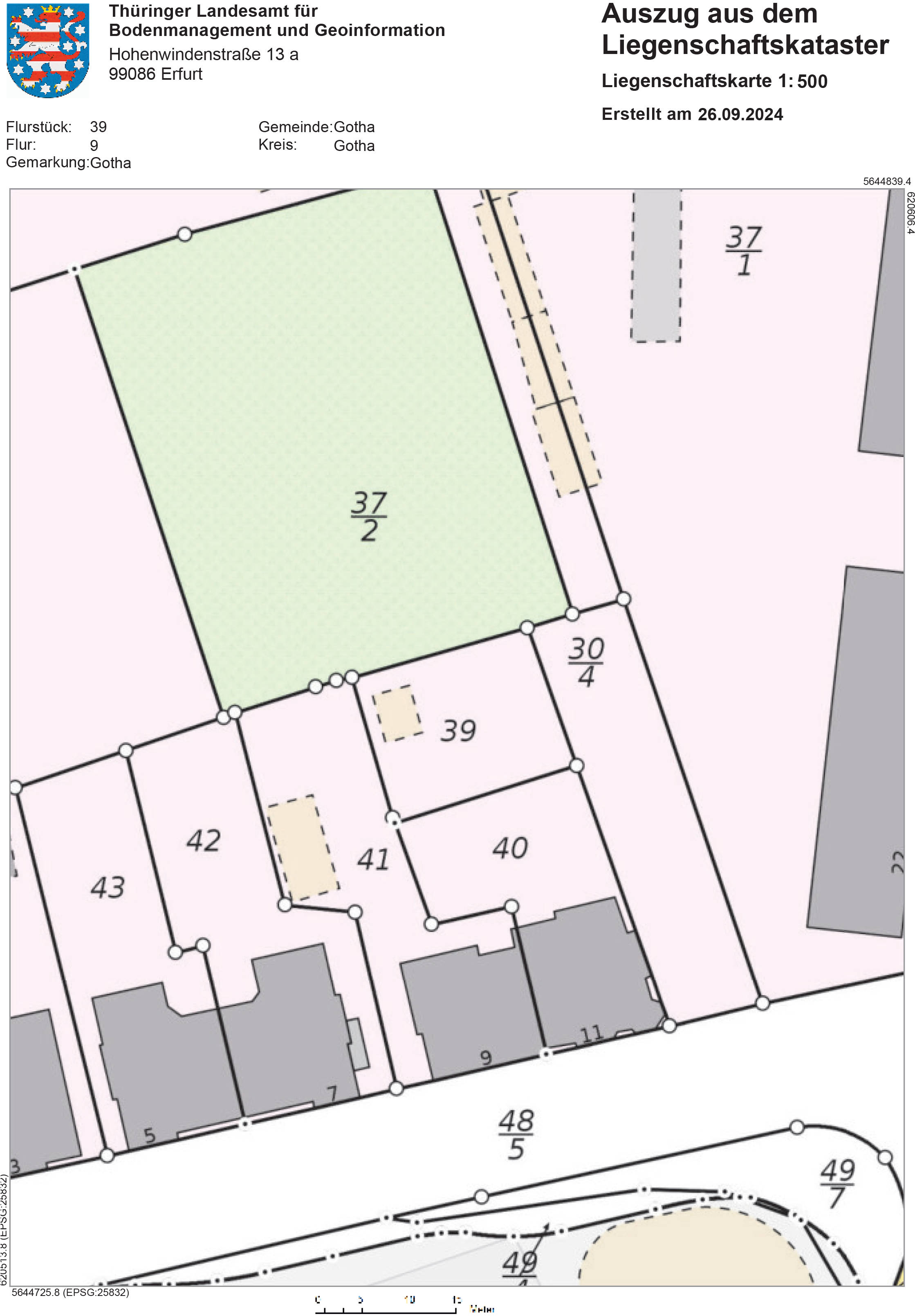 Gartengrundstück in Hinter Stielerstraße 11, 99867 Gotha