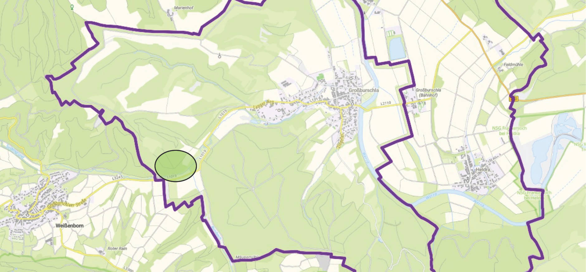 land- und forstwirtschaftlich genutztes Grundstück, unbebautes Grundstück in Steingraben, 99830 Treffurt OT Großburschla - Bild 3
