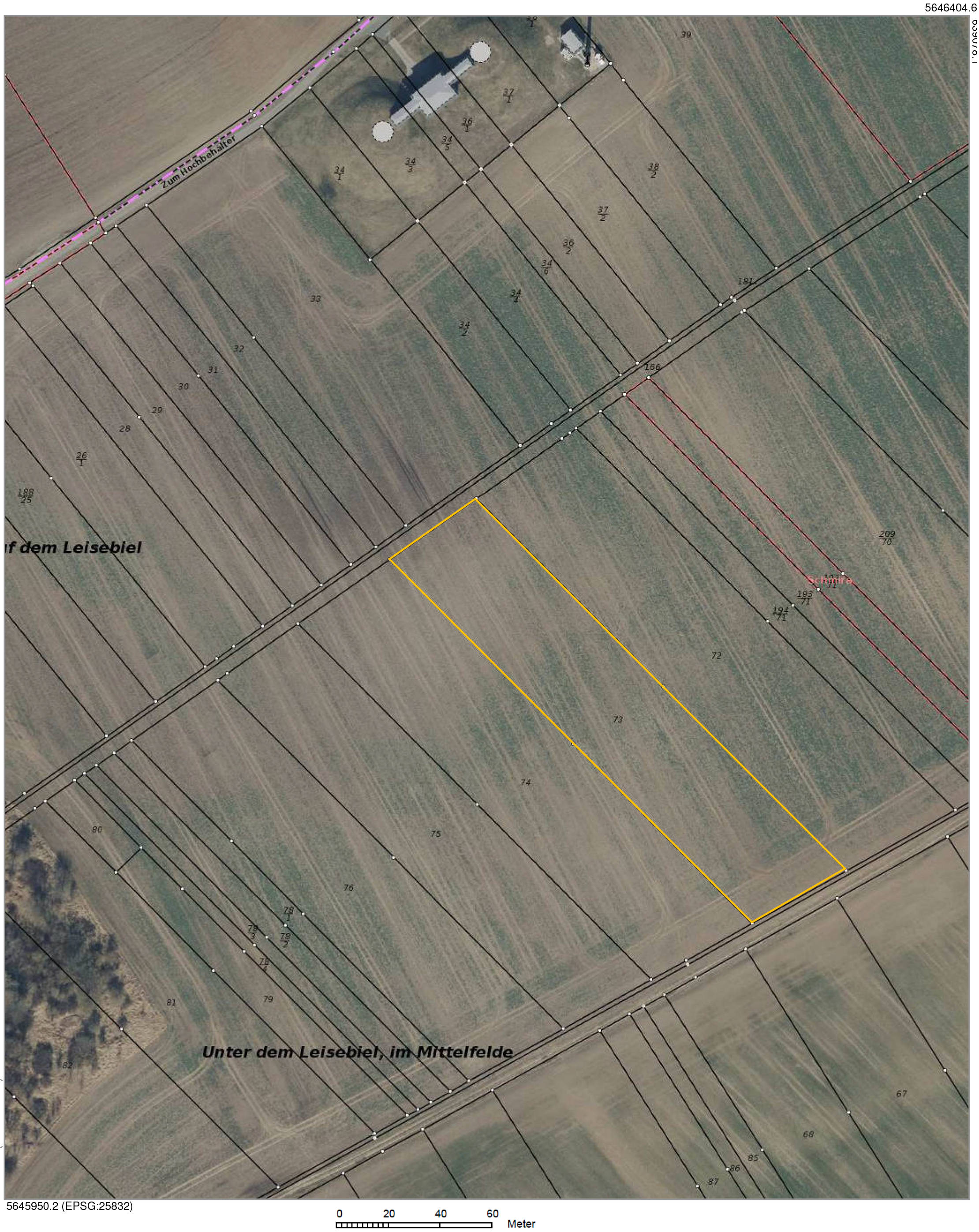 land- und forstwirtschaftlich genutztes Grundstück in Vor dem Gericht im Mittelfelde, 99094 Erfurt, Schmira