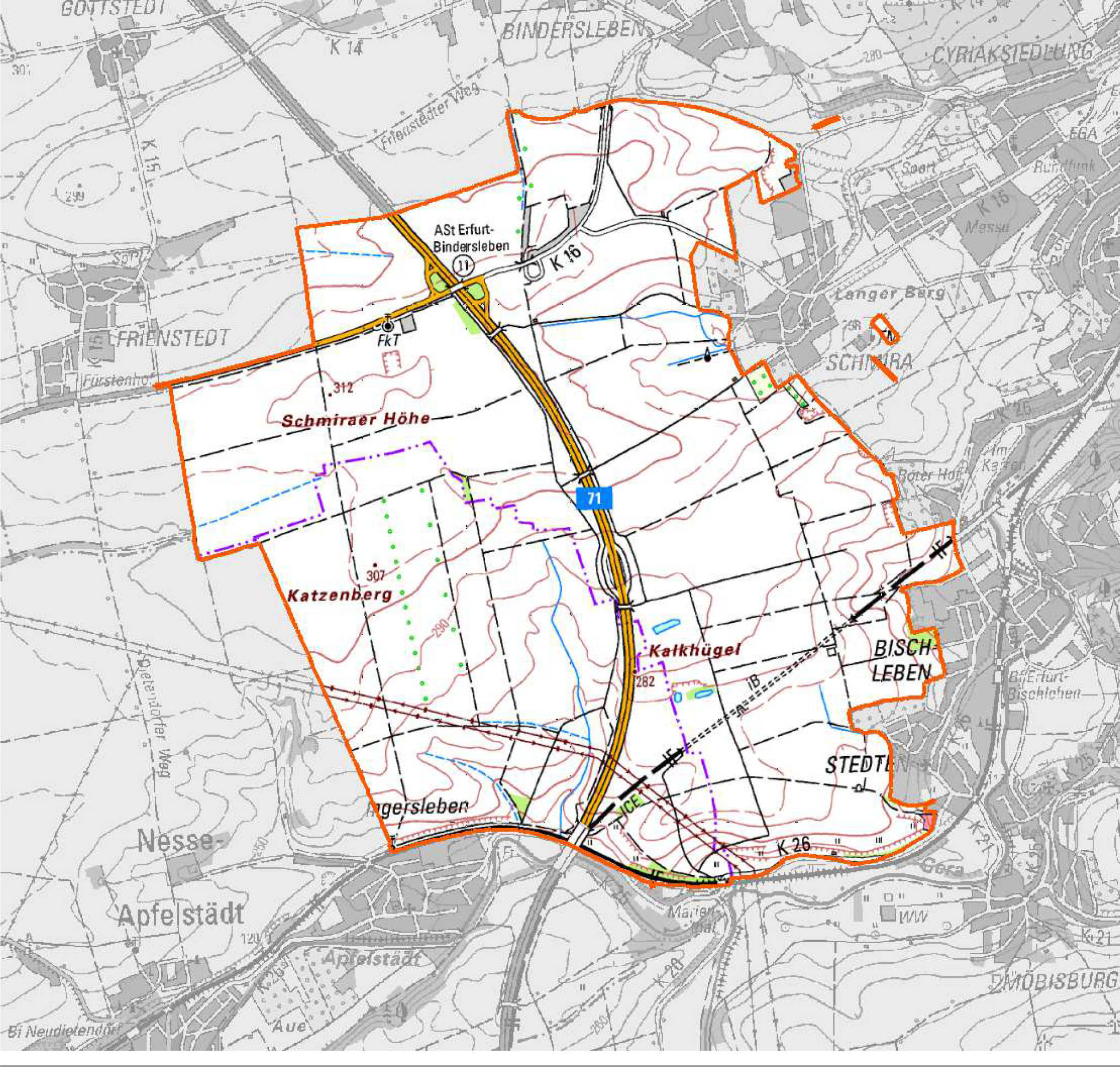 land- und forstwirtschaftlich genutztes Grundstück in Vor dem Gericht im Mittelfelde, 99094 Erfurt, Schmira - Bild 2