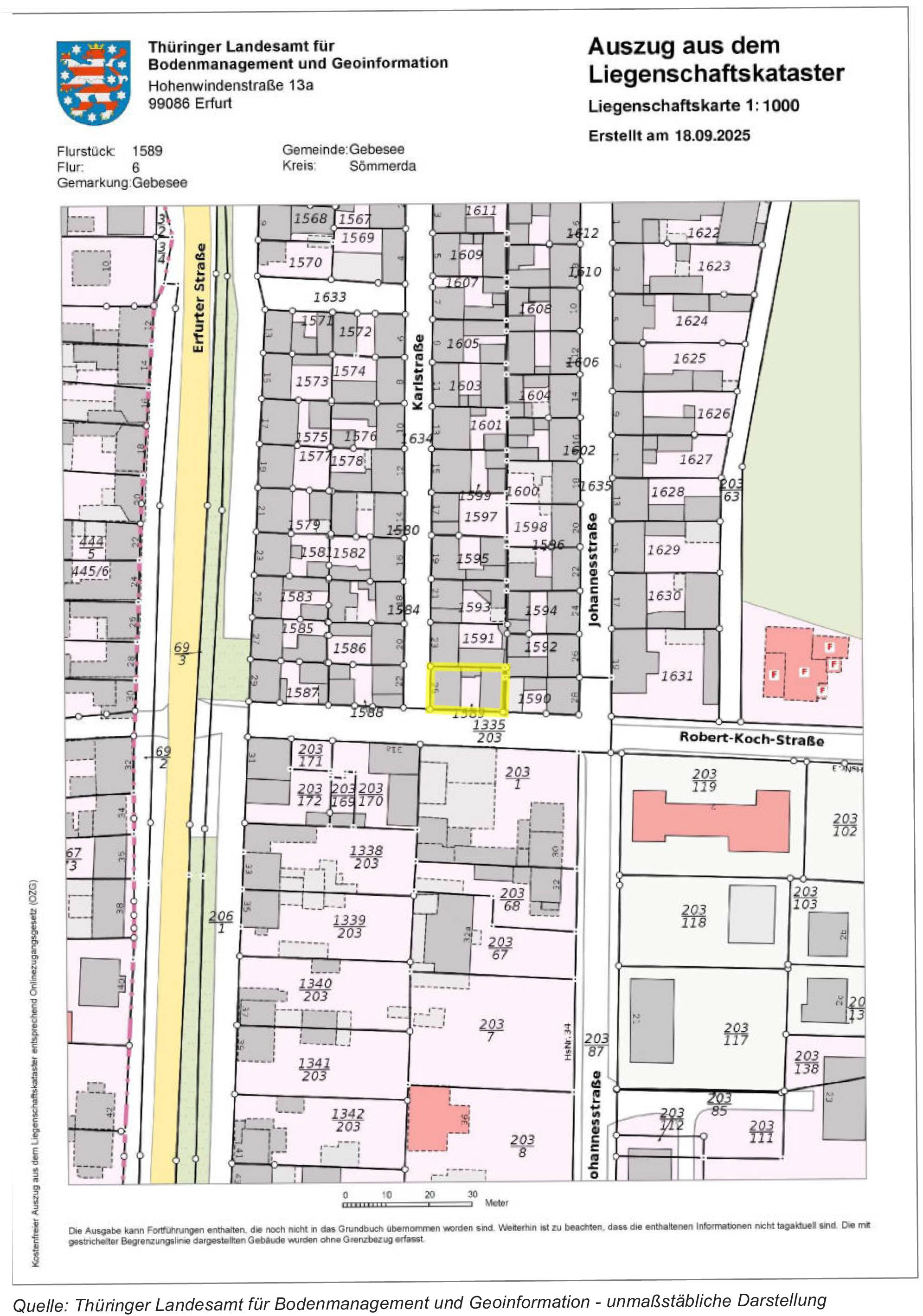 thueringen K 0030/2025 Karlstraße 25, 99189 Sömmerda, Gebesee 31