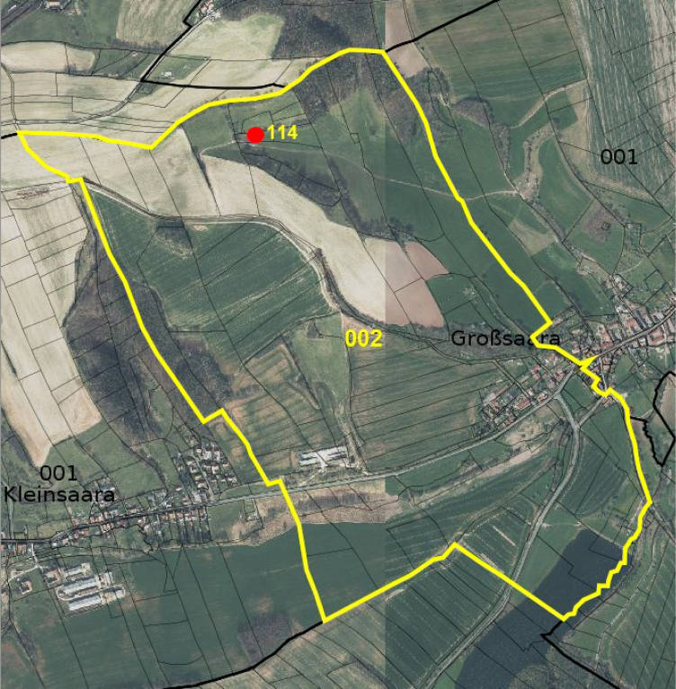 land- und forstwirtschaftlich genutztes Grundstück in Großsaara, 07589 Saara