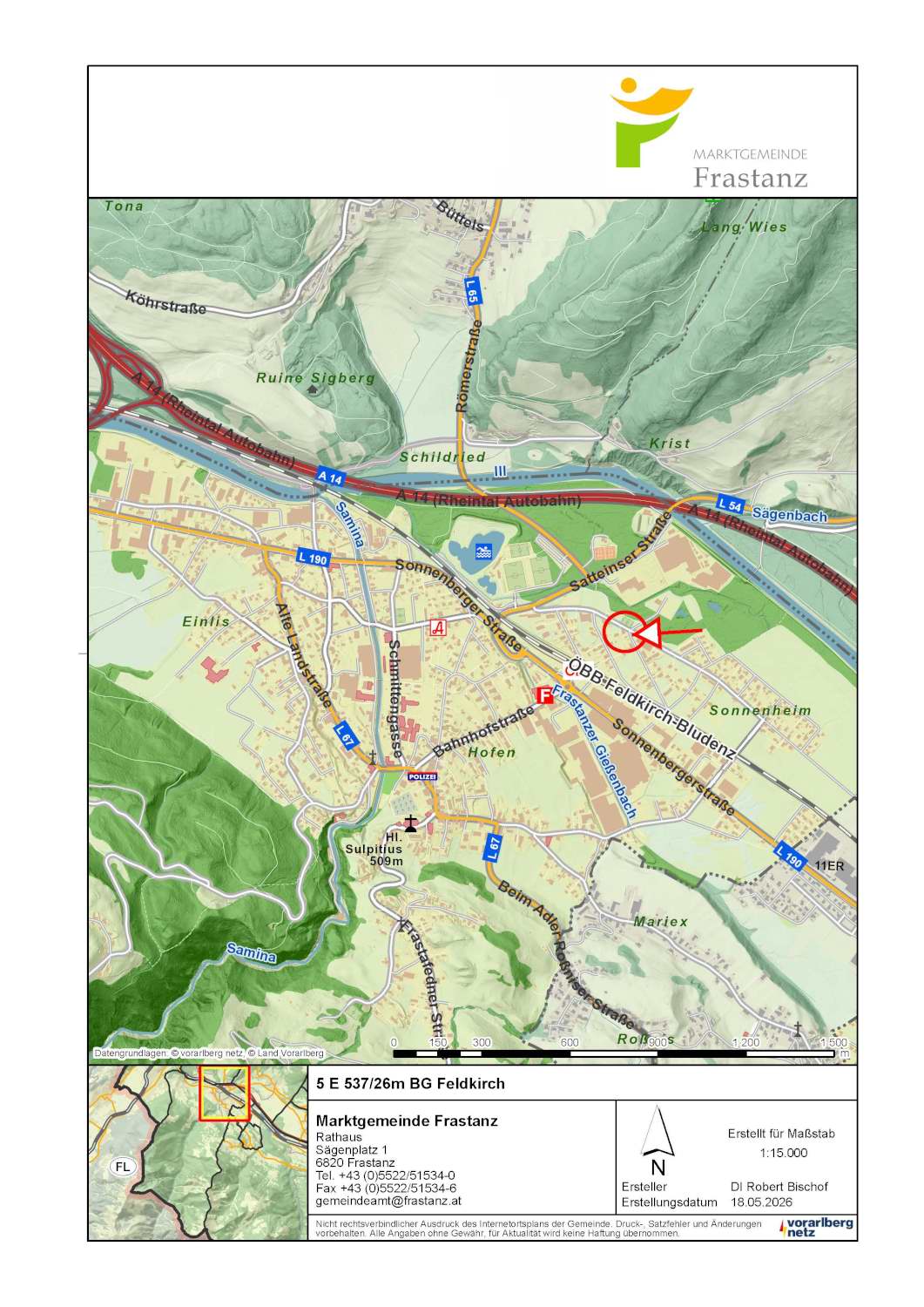 vorarlberg 5 E 537/26m Am Damm 16, 6820 Frastanz 12